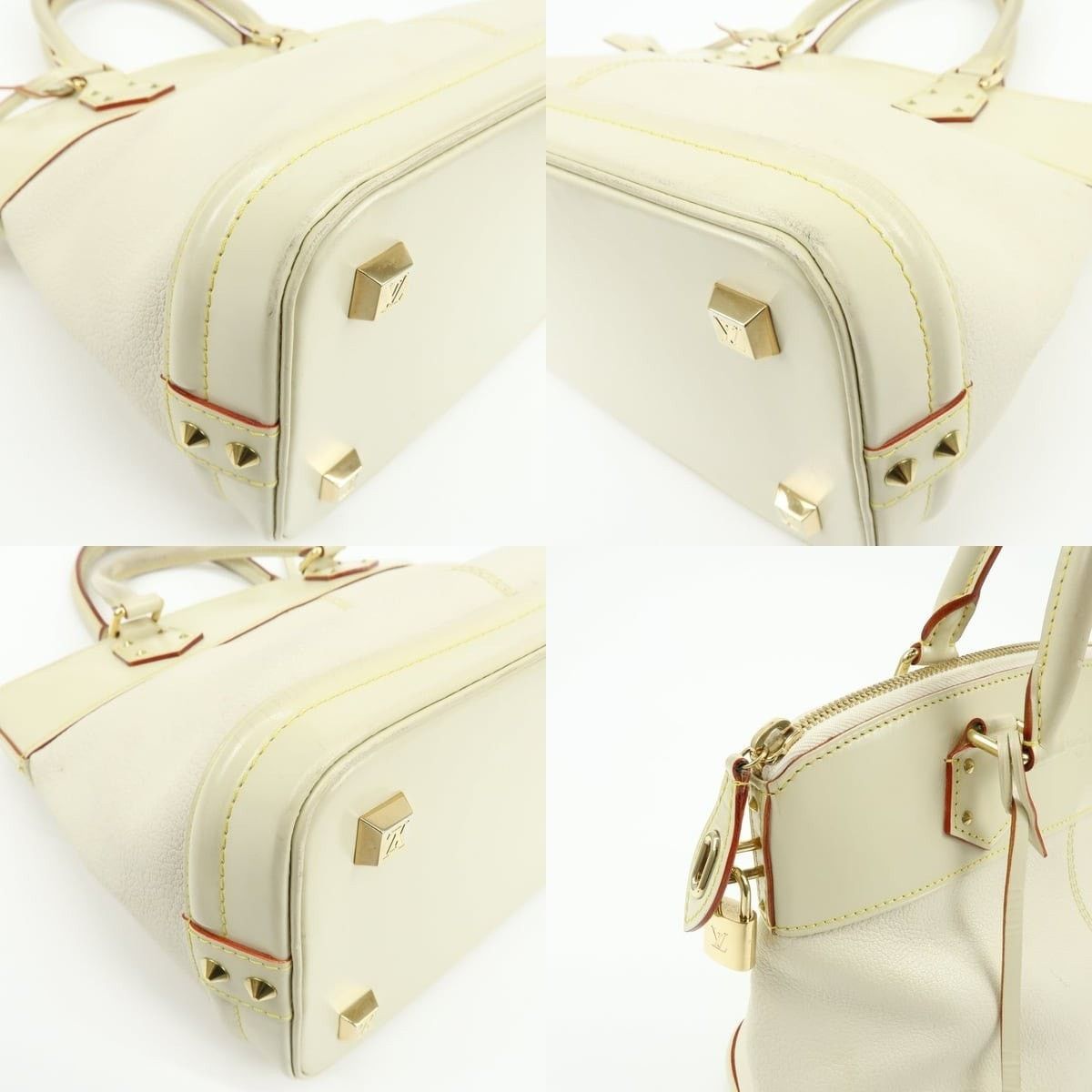 Louis Vuitton Louis Vuitton Suhali Lock It PM Goatskin Satchel Cream Size ONE SIZE - 5 Thumbnail