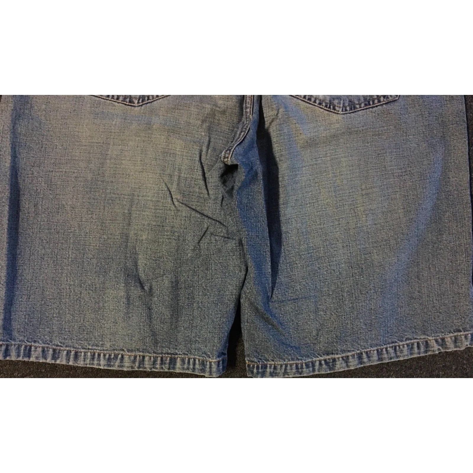 JNCO VINTAGE Anchor Blue Baggy Jean Shorts 38 Distressed 90s Grunge Skate Jnco Denim Mens Blue Size US 38 / EU 54 - 3 Thumbnail