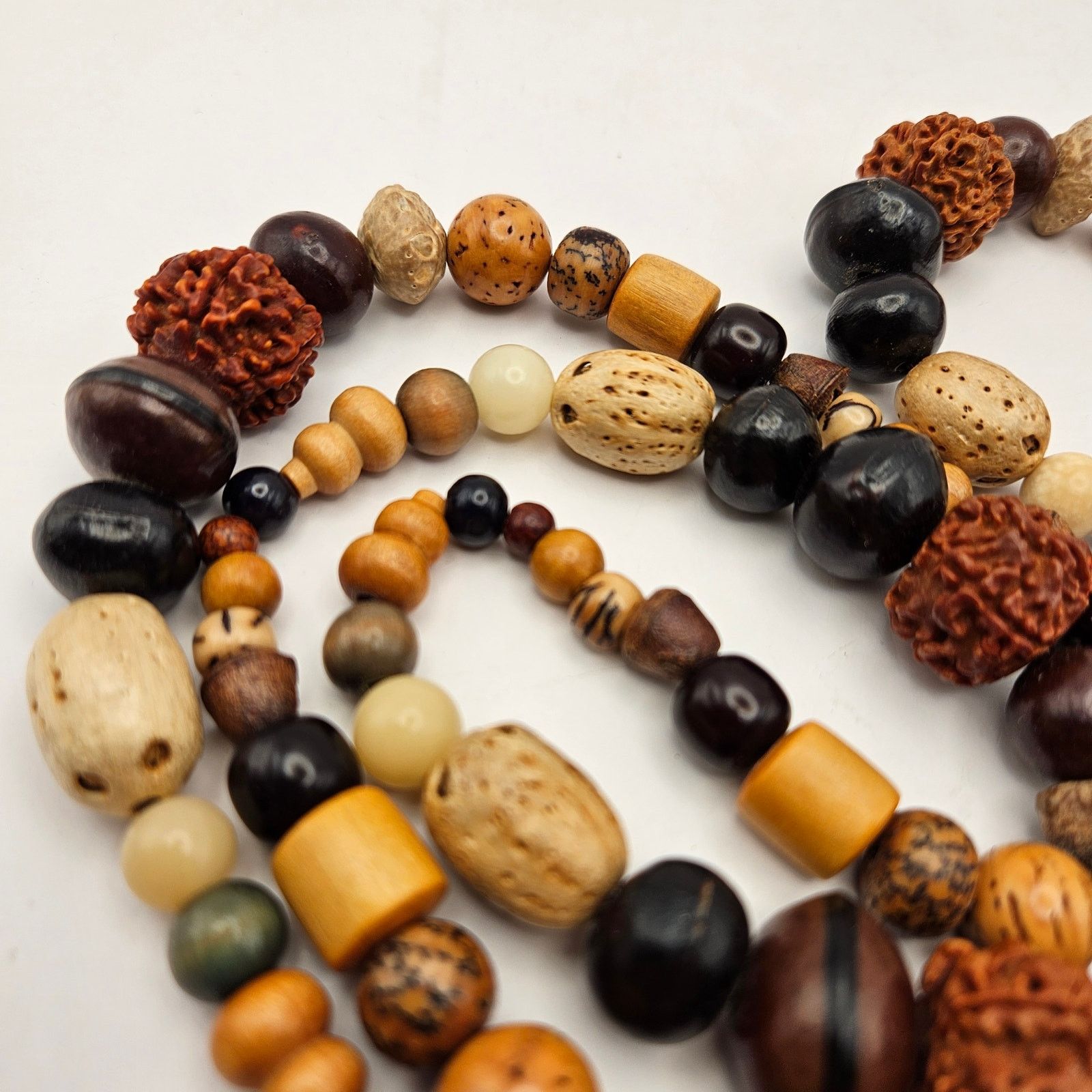 Other NATURAL RUDRAKSHA SEAD BEAD MALA NECKLACE BRACELET Size ONE SIZE - 6 Thumbnail