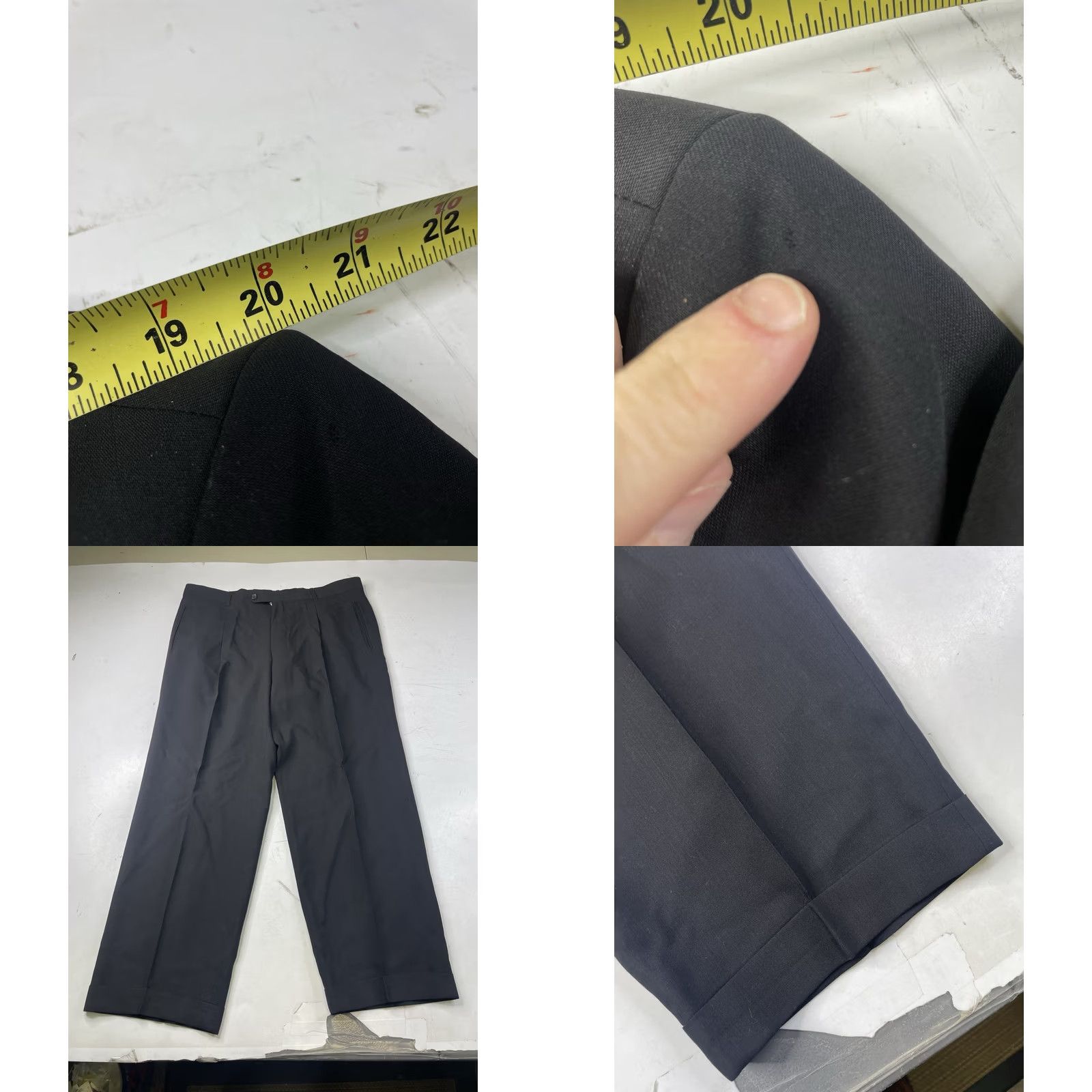 Hugo Boss VINTAGE Hugo Boss EINSTEIN/SIGMA 2-Pcs 3 Button Wool Suit Solid Black Size 44R USA Mens Suit Size 44R - 9 Thumbnail