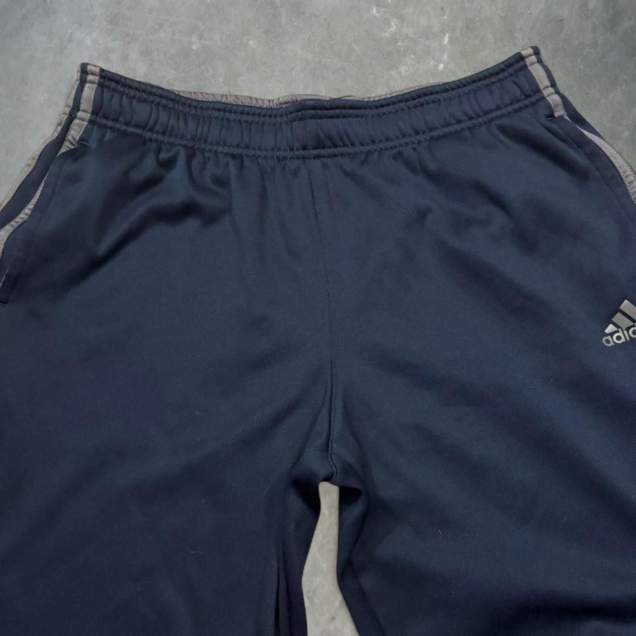 Adidas Crazy Vintage Y2K/2000s Baggy Adidas Navy Blue Striped Sweatpants! Size US 30 / EU 46 - 2 Thumbnail