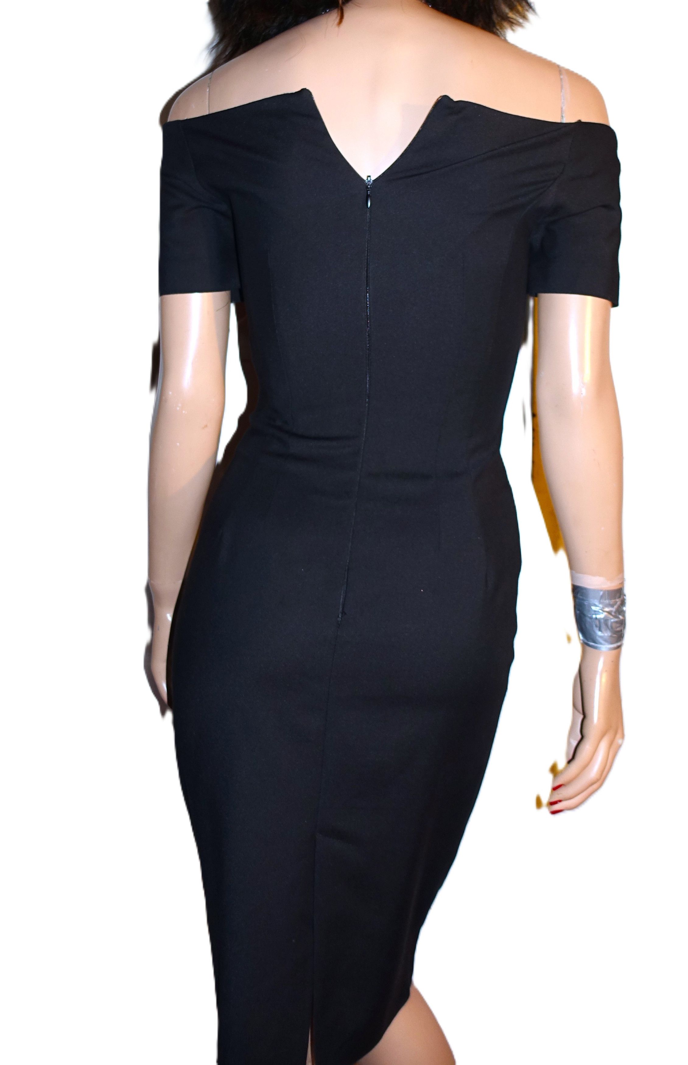 Zara Zara Basic Black Off Shoulder Dress XS Size XS / US 0-2 / IT 36-38 - 5 Thumbnail