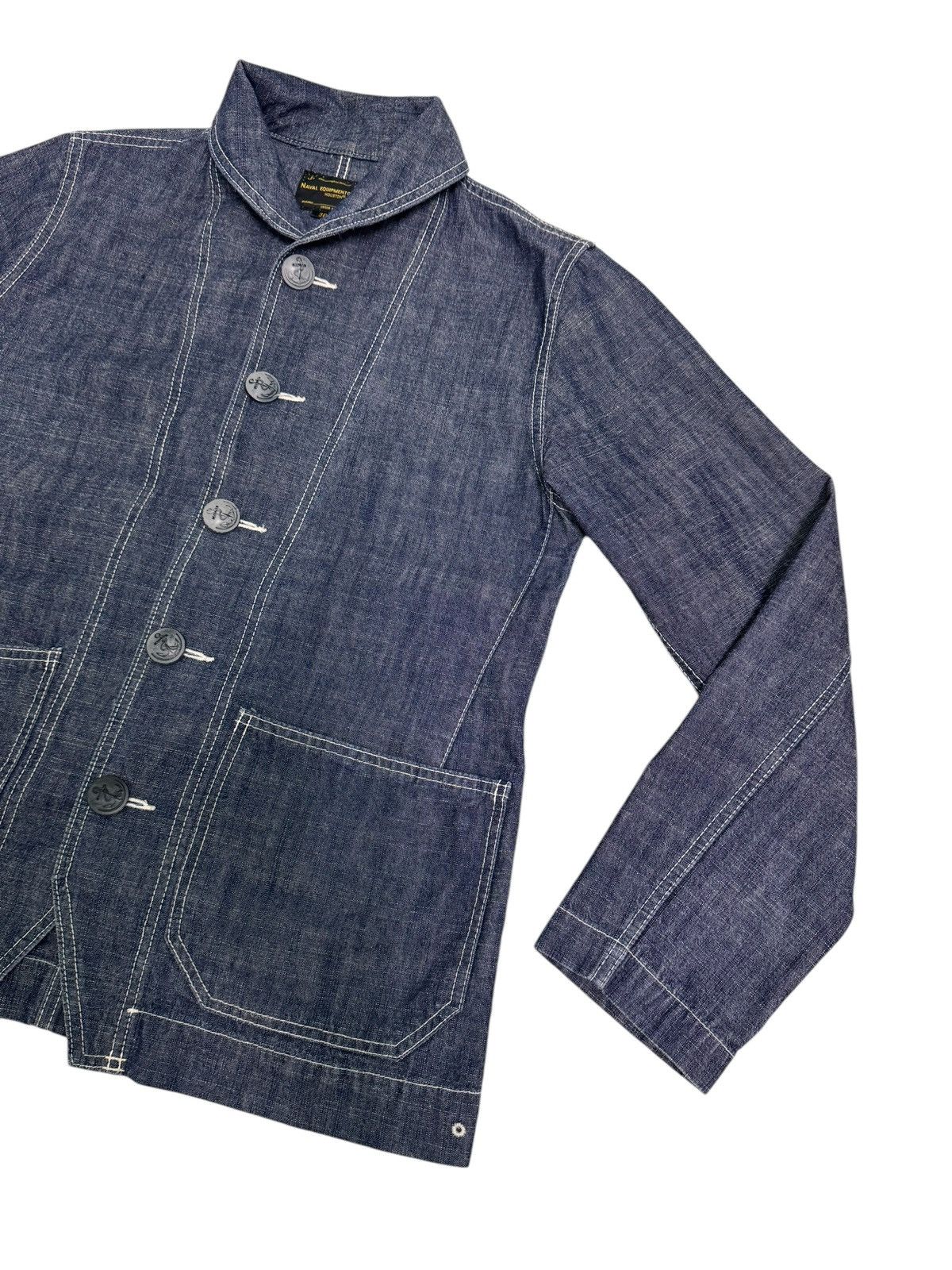 Japanese Brand Japanese Brand Usn Naval Houston Denim Jacket Size US S / EU 44-46 / 1 - 3 Thumbnail