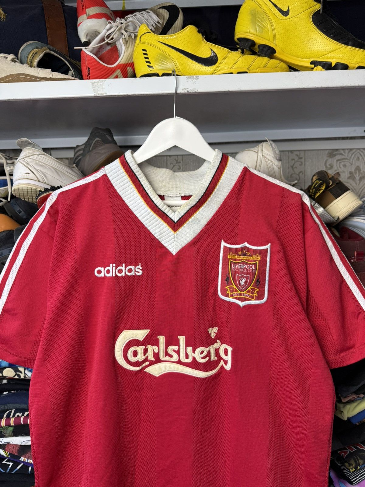 Adidas Liverpool Home Football Shirt 1995/96 Vintage XL Adidas Size US XL / EU 56 / 4 - 2 Thumbnail