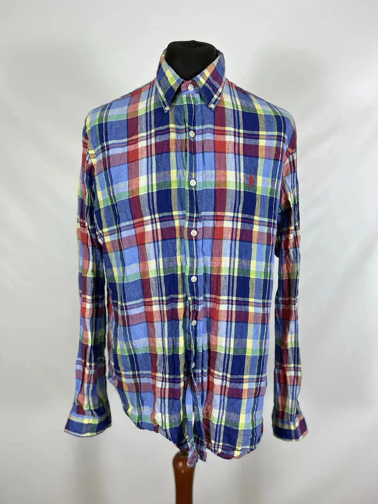 Designer × Polo Ralph Lauren Vintage Polo by Ralph Lauren linen long sleeve shirt Size US XL / EU 56 / 4 - 1 Thumbnail