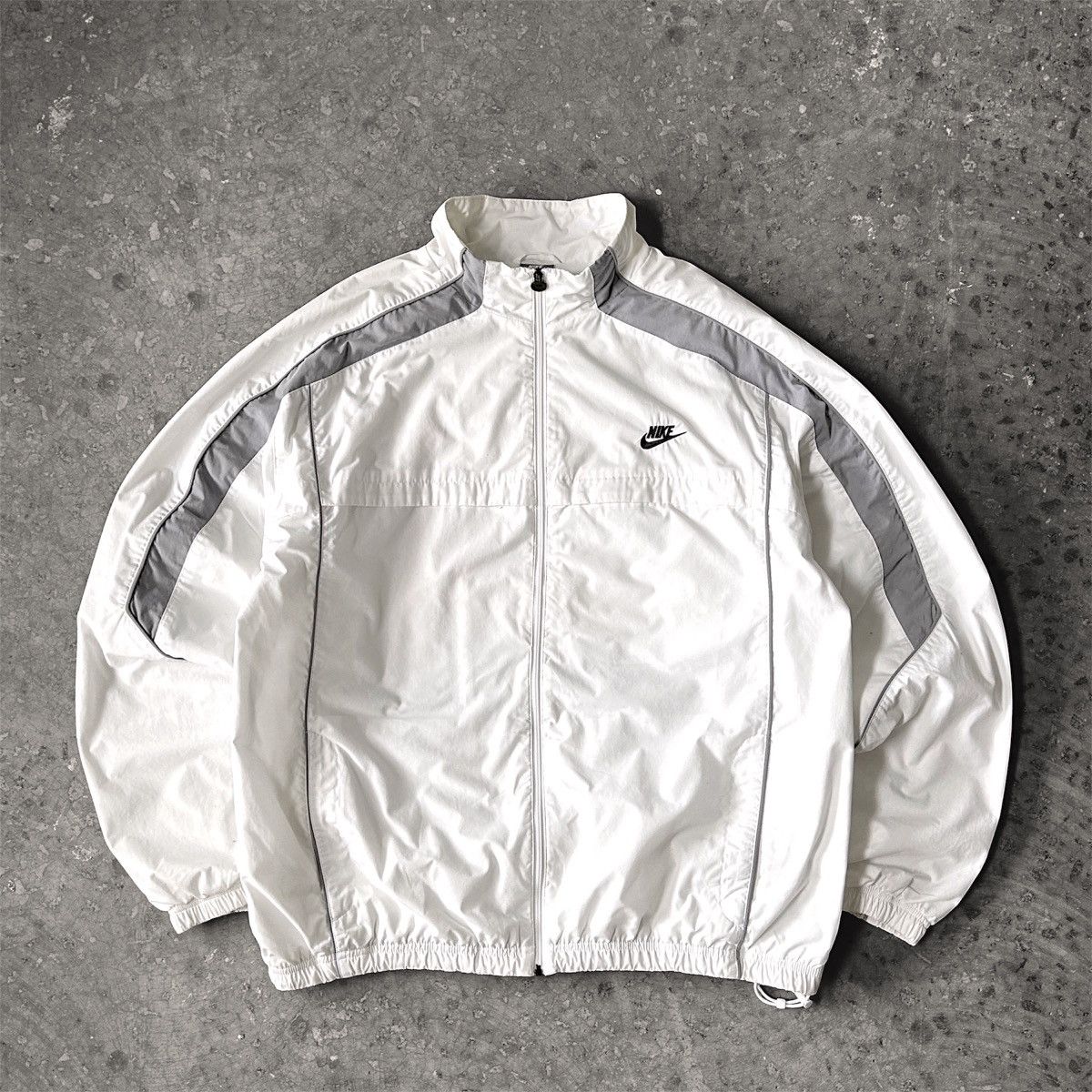 Nike Vintage 90s Nike Thrashed Track Jacket zip up Size US XL / EU 56 / 4 - 1 Thumbnail