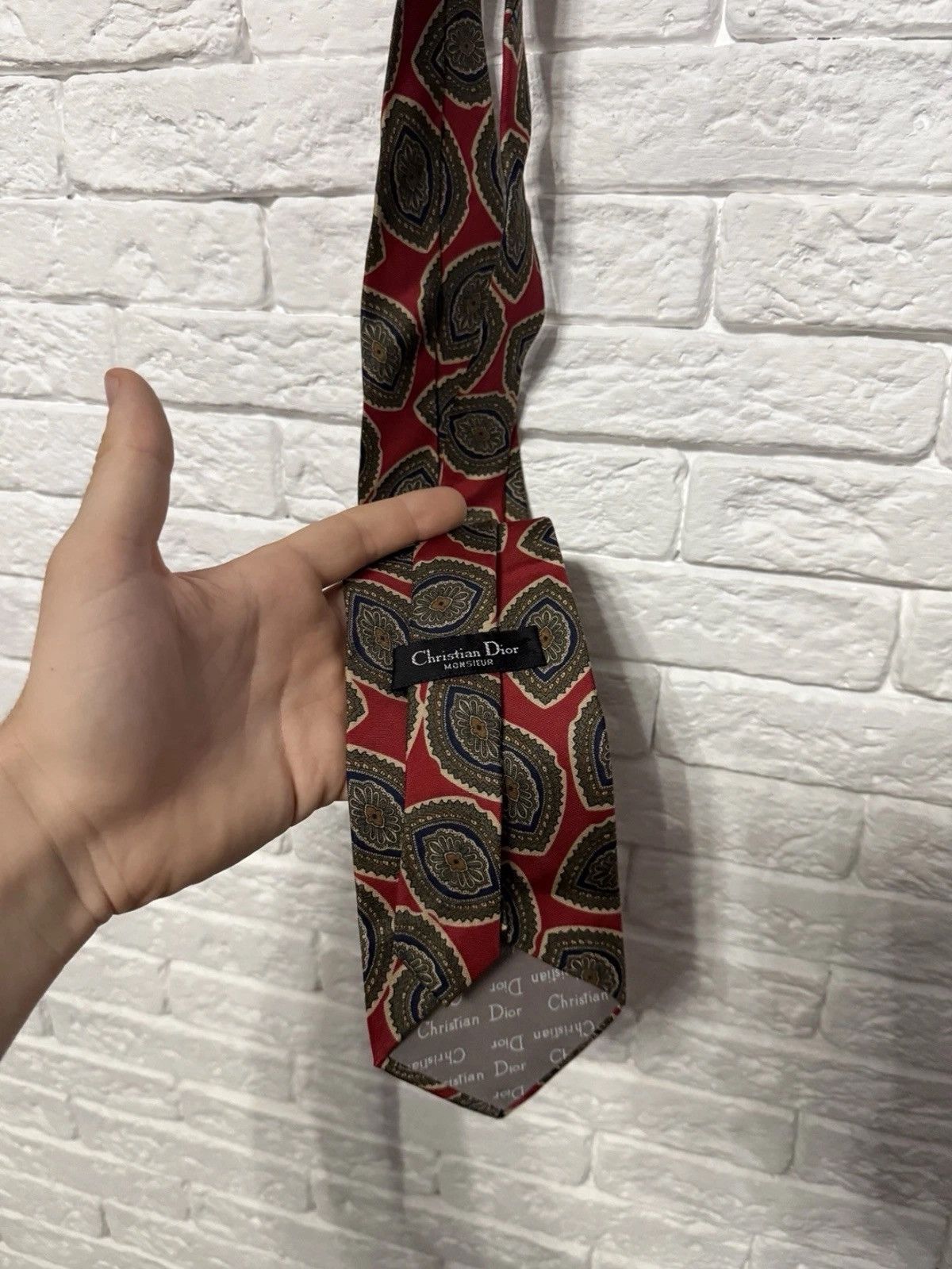 Christian Dior Monsieur Vintage Christian Dior Monsieur Silk Tie Abstract Pattern Size ONE SIZE - 3 Thumbnail