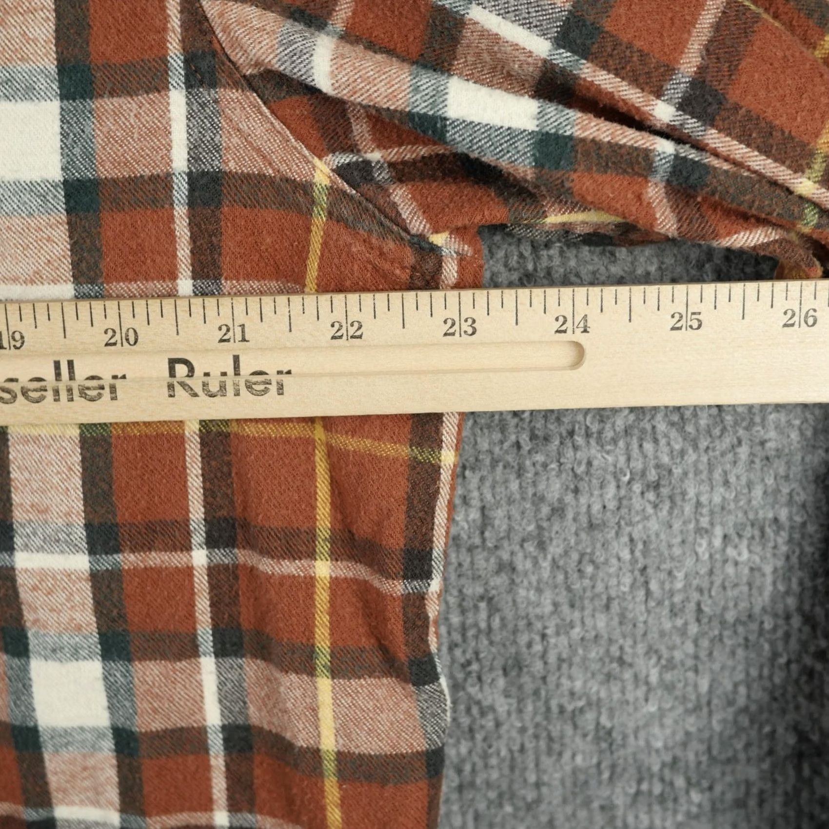 Vintage LL Bean Shirt Mens MT Brown Plaid Flannel Button-Down Sleeve Traditional Fit Size US M / EU 48-50 / 2 - 7 Thumbnail