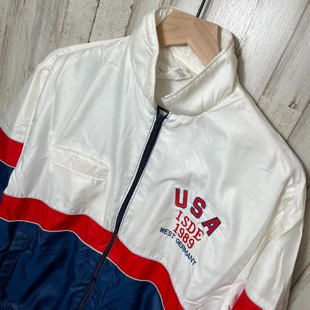 Other Vintage 1989 USA ISDE Enduro Motocross Nylon Bomber Zip Jac Size US M / EU 48-50 / 2 - 3 Thumbnail