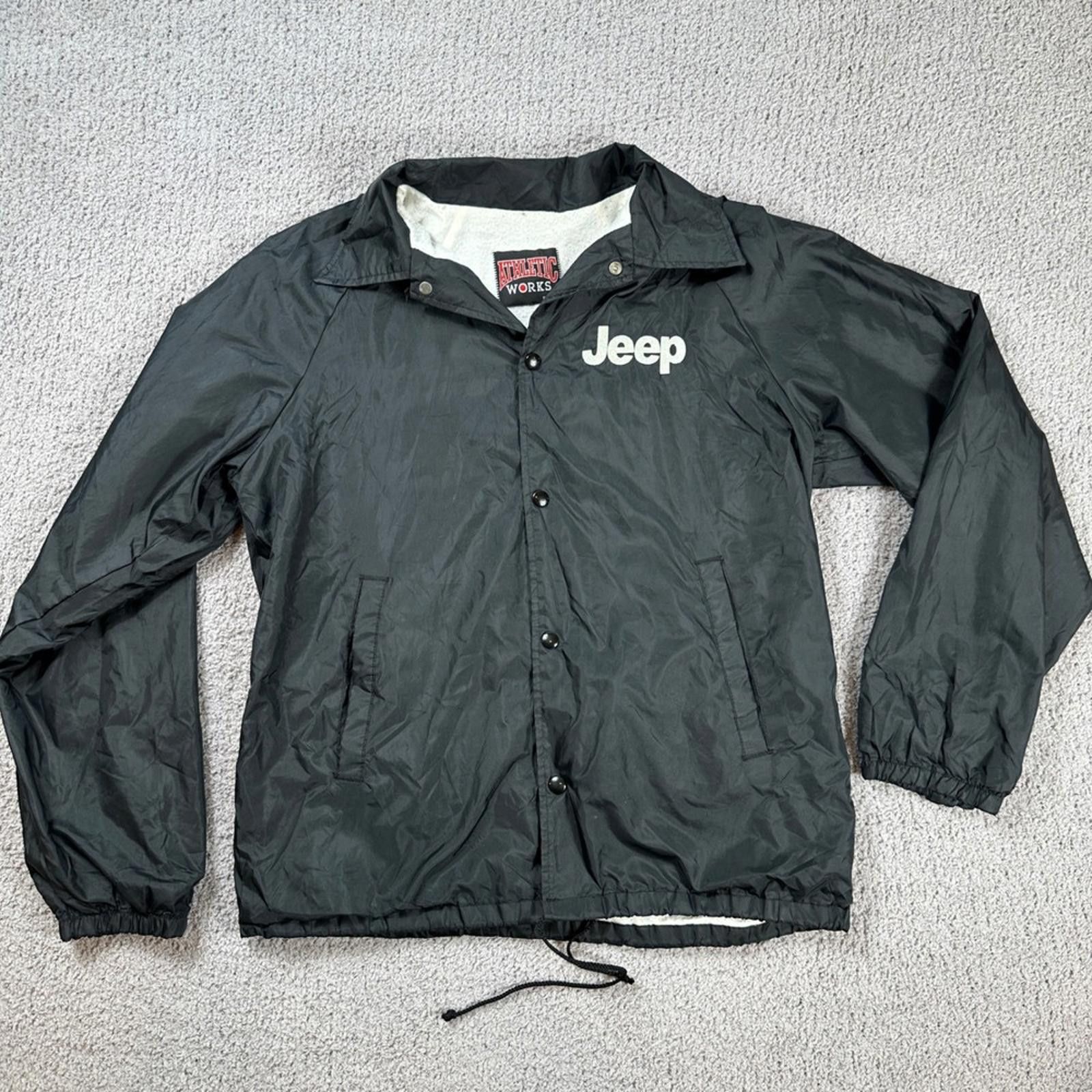 Jeep Jeep Coach Jacket Mens M Black Fleece Lined Windbreaker Size US M / EU 48-50 / 2 - 1 Thumbnail