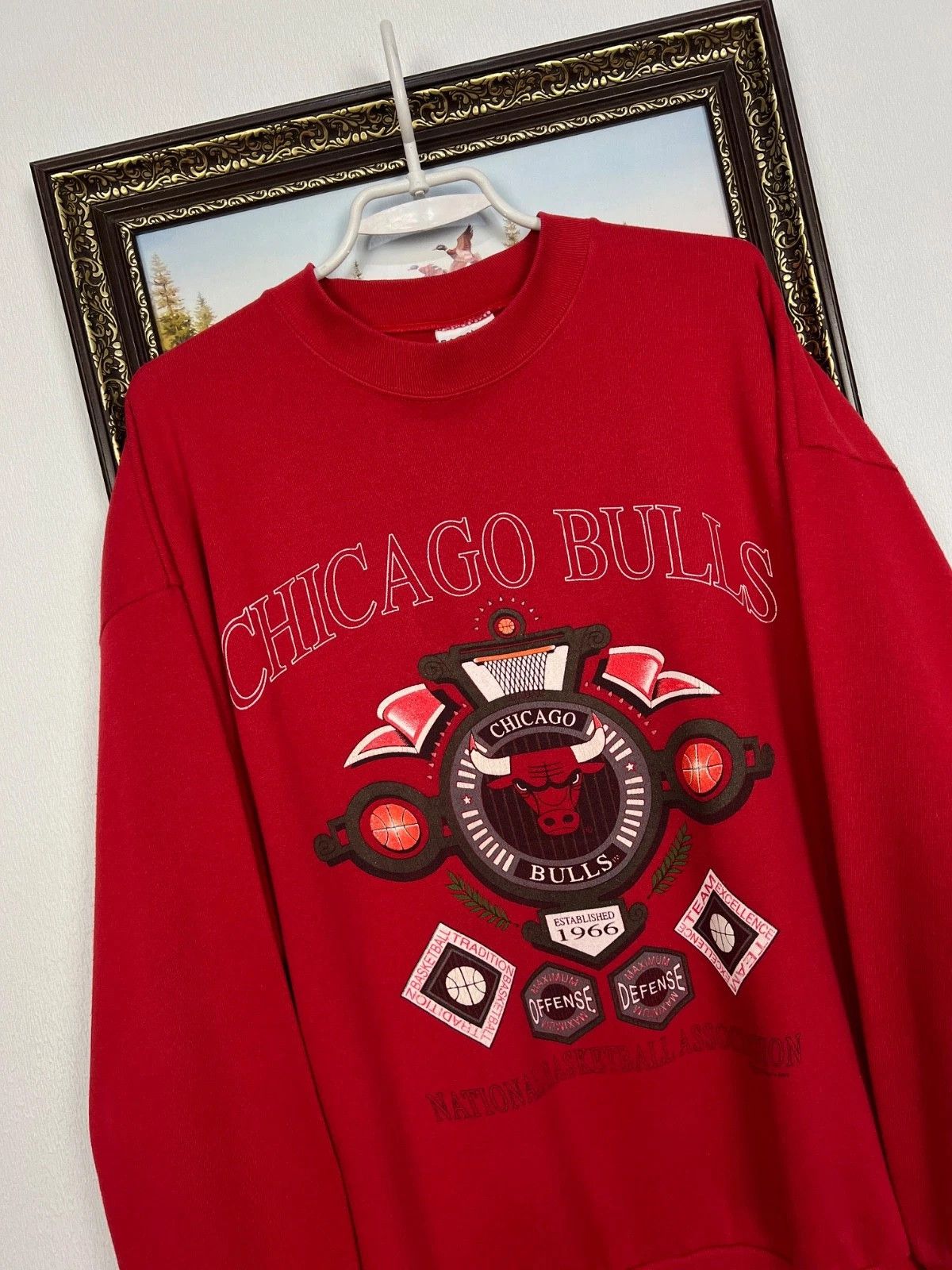 Vintage Vintage 90's Sports Chicago Bulls NBA Sweatshirt Crewneck Size US XXL / EU 58 / 5 - 3 Thumbnail