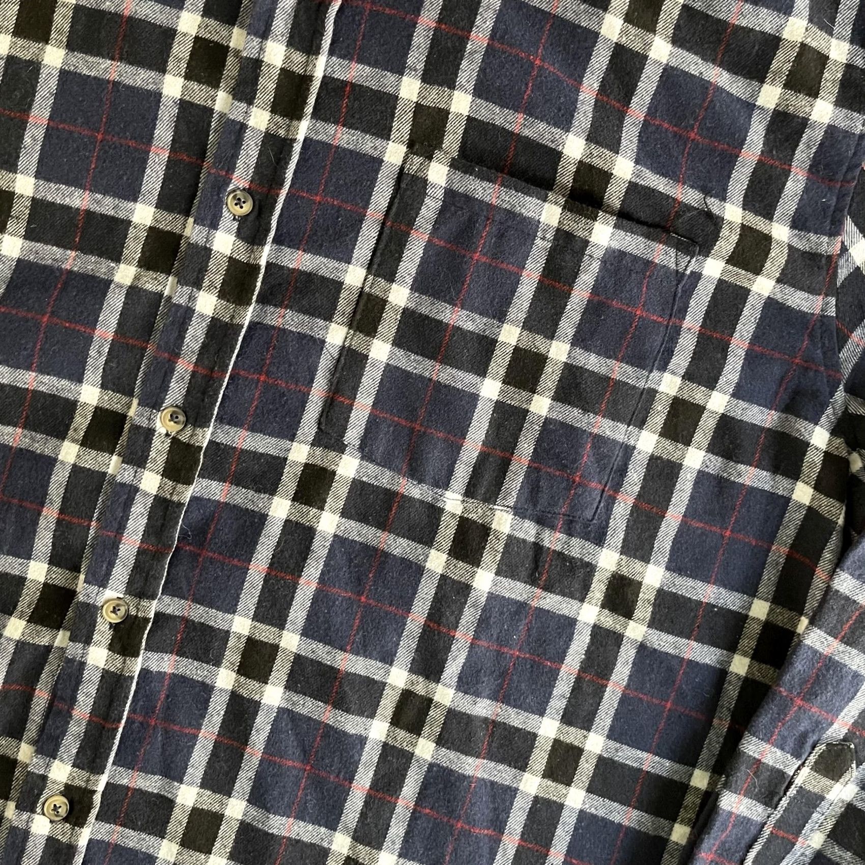 Vintage VINTAGE Mountain Ridge Shirt Mens 4XL Navy Plaid Long Sleeve Button Up Flannel Shirt Size US XXL / EU 58 / 5 - 2 Thumbnail