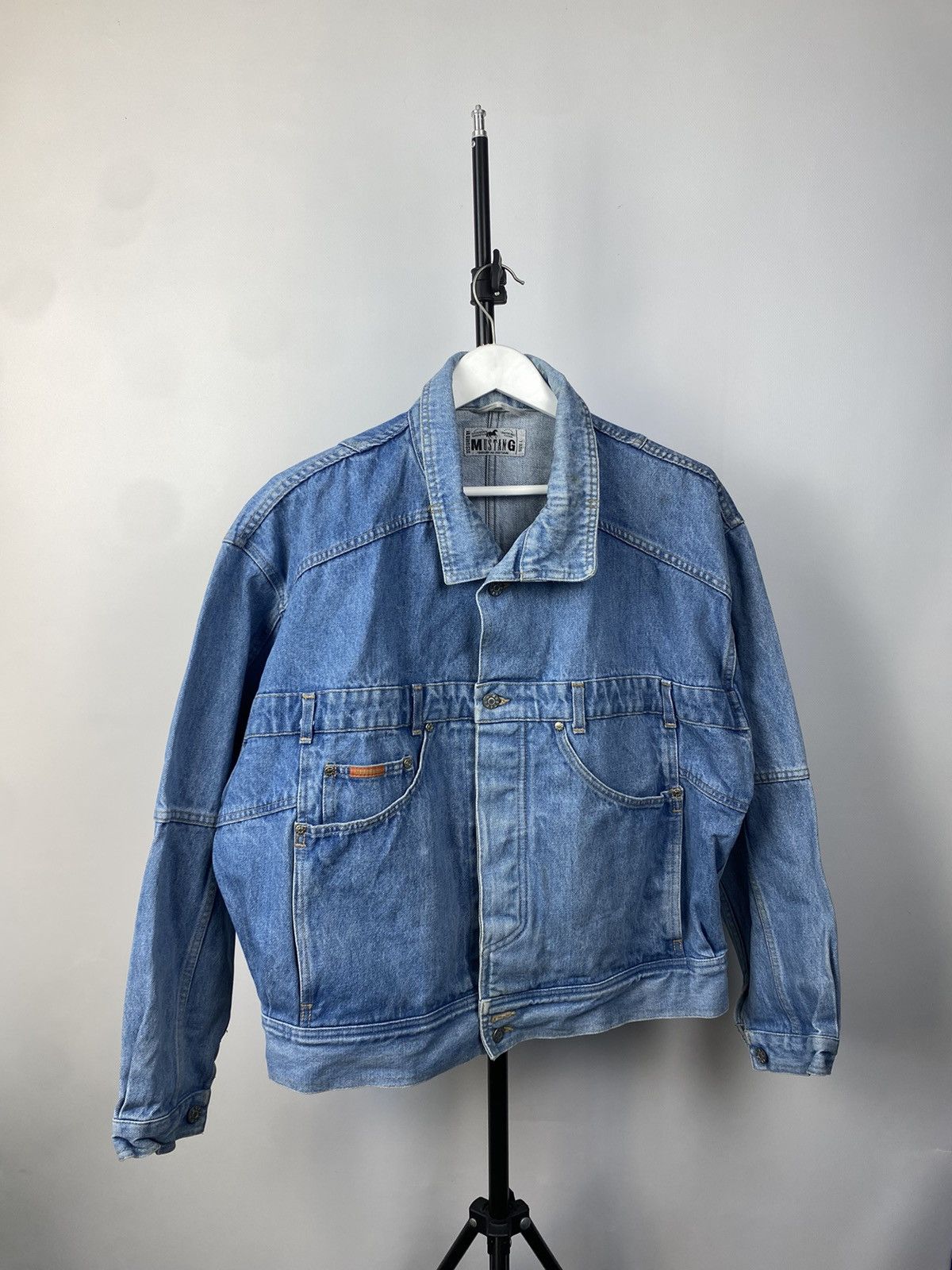 Denim Jacket Mustang Vintage Vintage 1990s Mustang Patchwork Wash Denim Jacket Grailed