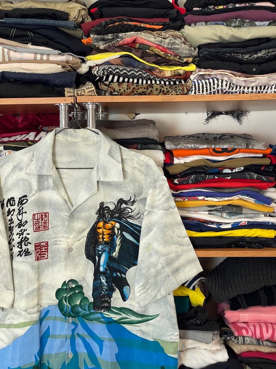 Other Vintage 90s Man’s Crazy Japan Dragon Print Shirt Button Up Size US L / EU 52-54 / 3 - 4 Thumbnail