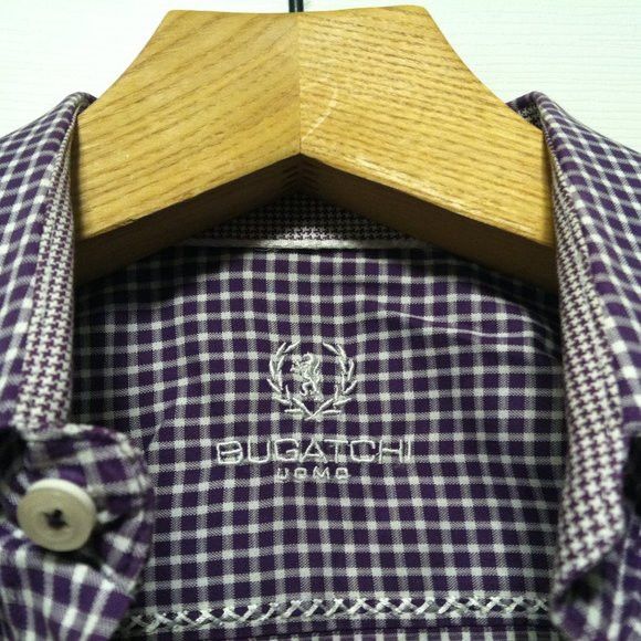 BUGATCHI BUGATCHI MENS PRE-OWNED COTTON CASUAL SHIRT SIZE: 17.5/34-35 Size US XL / EU 56 / 4 - 6 Thumbnail