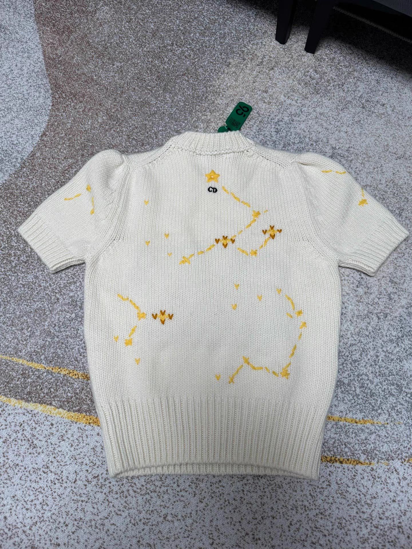 Dior Dior Constellation Collection Short-Sleeve Knit Sweater K6 Size XXS / US 00 / IT 34 - 3 Thumbnail
