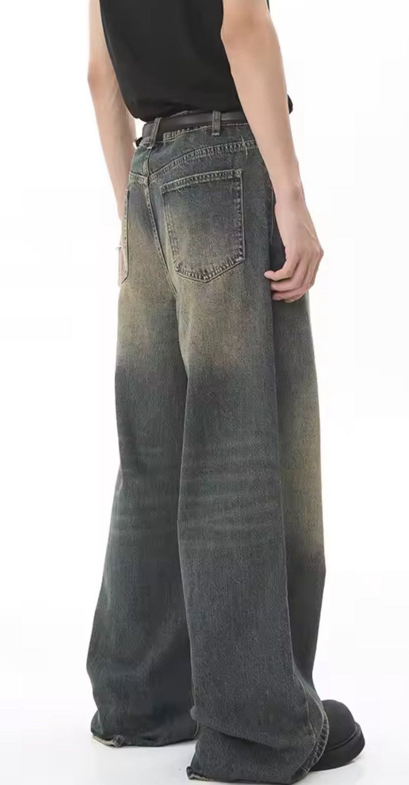 Japanese Brand WASHED Denim Jeans – Y2K Baggy Fit Size US 30 / EU 46 - 5 Thumbnail