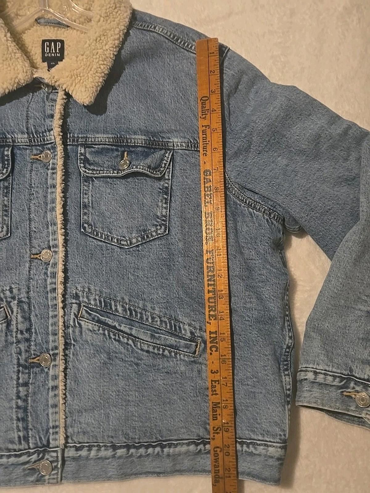 Gap GAP Denim Trucker Jacket Unisex XXL Sherpa Lined Coat Size XXL / US 16-18 / IT 52-54 - 6 Thumbnail