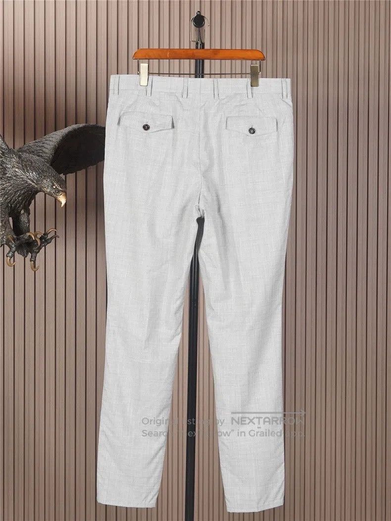 Brunello Cucinelli Brunello Cucinelli Light Gray Fine Wool Pants Size US 38 / EU 54 - 2 Thumbnail