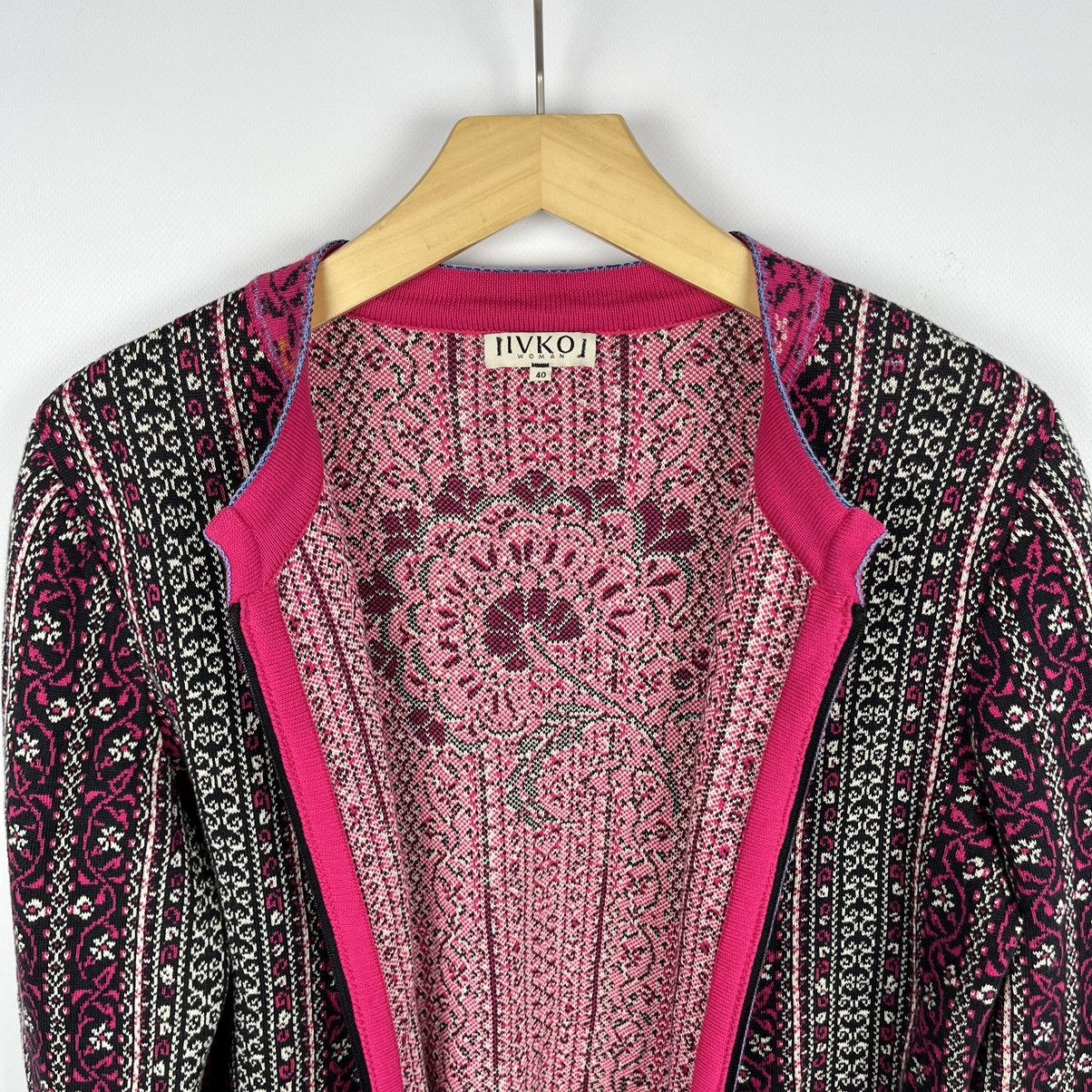 Other Ladies Ivko floral pattern Jacquard Sweater Jacket Size S / US 4 / IT 40 - 10 Thumbnail