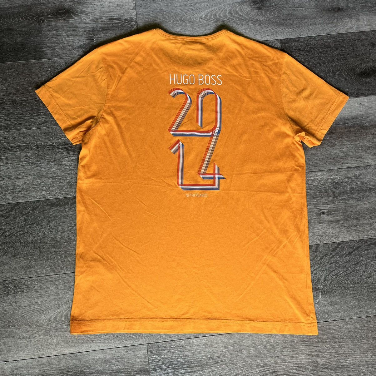Hugo Boss Vintage 2014 Hugo Boss Netherlands Orange Boss Logo T Shirt Size US M / EU 48-50 / 2 - 4 Thumbnail