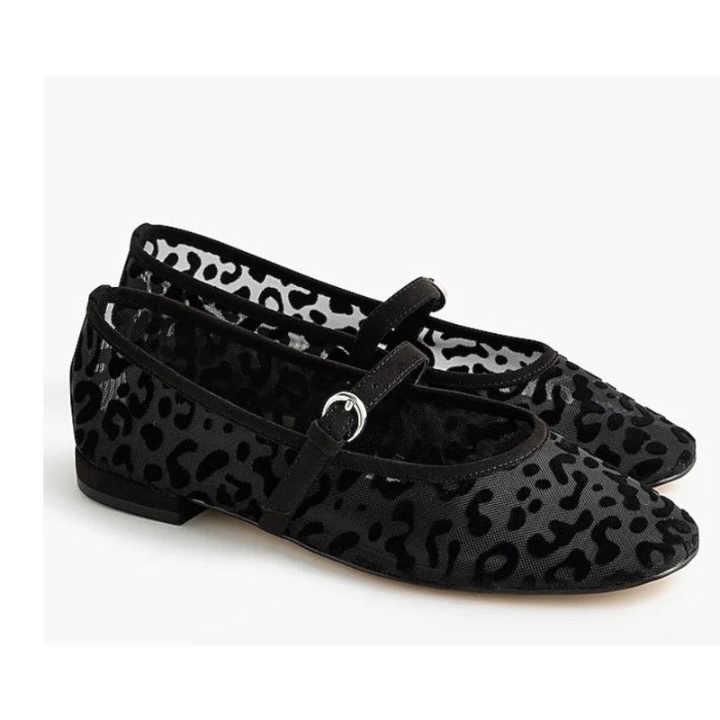 J.Crew NWT J.Crew Leopard Mesh Mary Jane Flats - Sizes 8, 9, and 10 Size US 9 / IT 39 - 1 Thumbnail