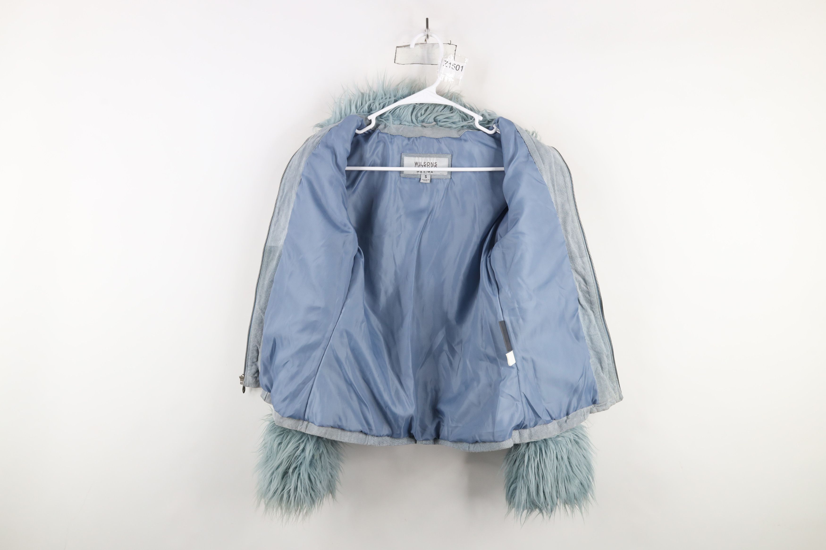 Vintage Deadstock Vintage 90s Streetwear Penny Lane Jacket Shag Blue Size S / US 4 / IT 40 - 9 Thumbnail