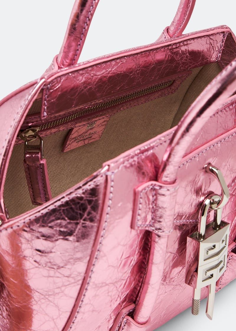 Givenchy o1w1db10525 Size: OS/Antigona Lock Mini Bag in Pink Size ONE SIZE - 4 Thumbnail