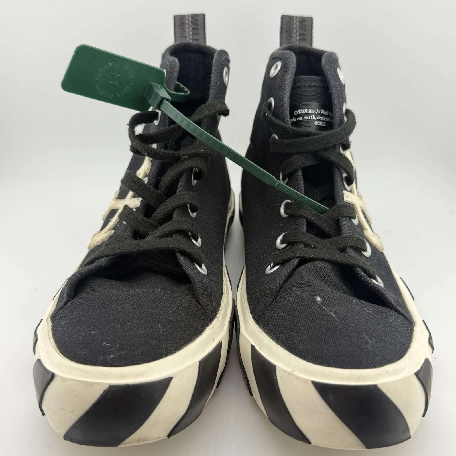 Off-White Off-White Mid-Top Vulcanized Black 43EU Used Size US 10 / EU 43 - 3 Thumbnail