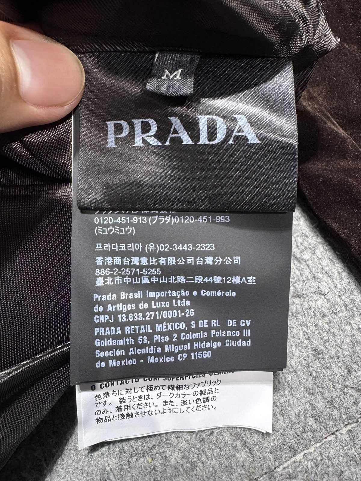 Prada Authentic Prada Velvet Denim Blouson Ebony Brown Size US M / EU 48-50 / 2 - 11 Thumbnail