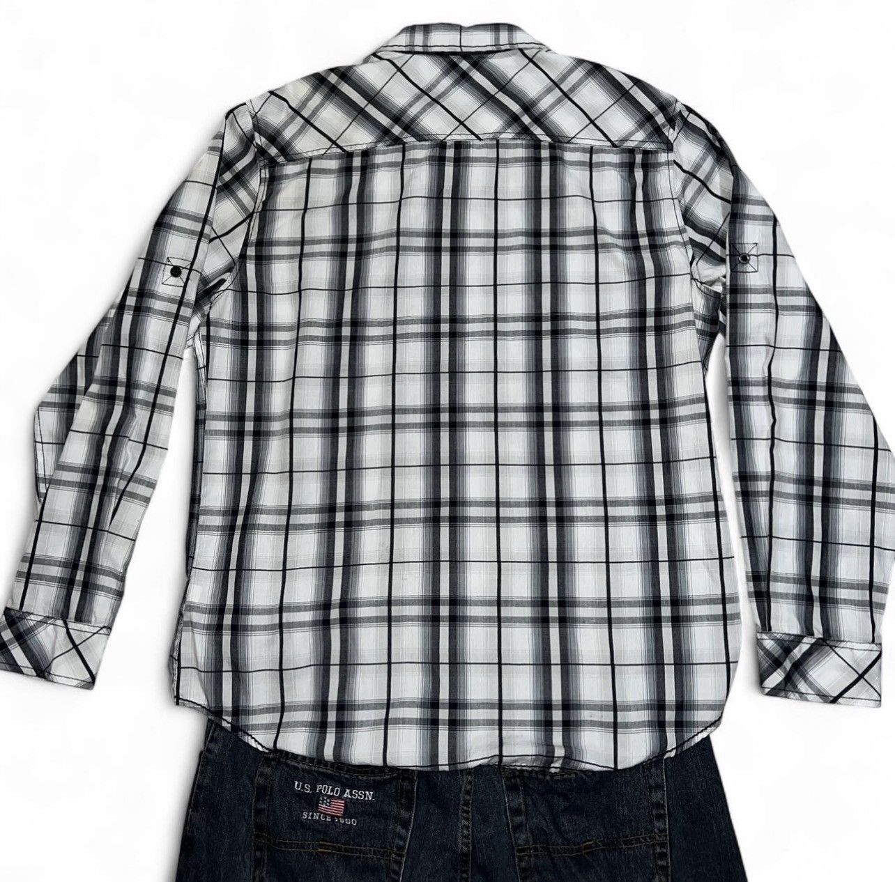 Helix Helix white and black plaid button-up shirt Size US L / EU 52-54 / 3 - 2 Thumbnail