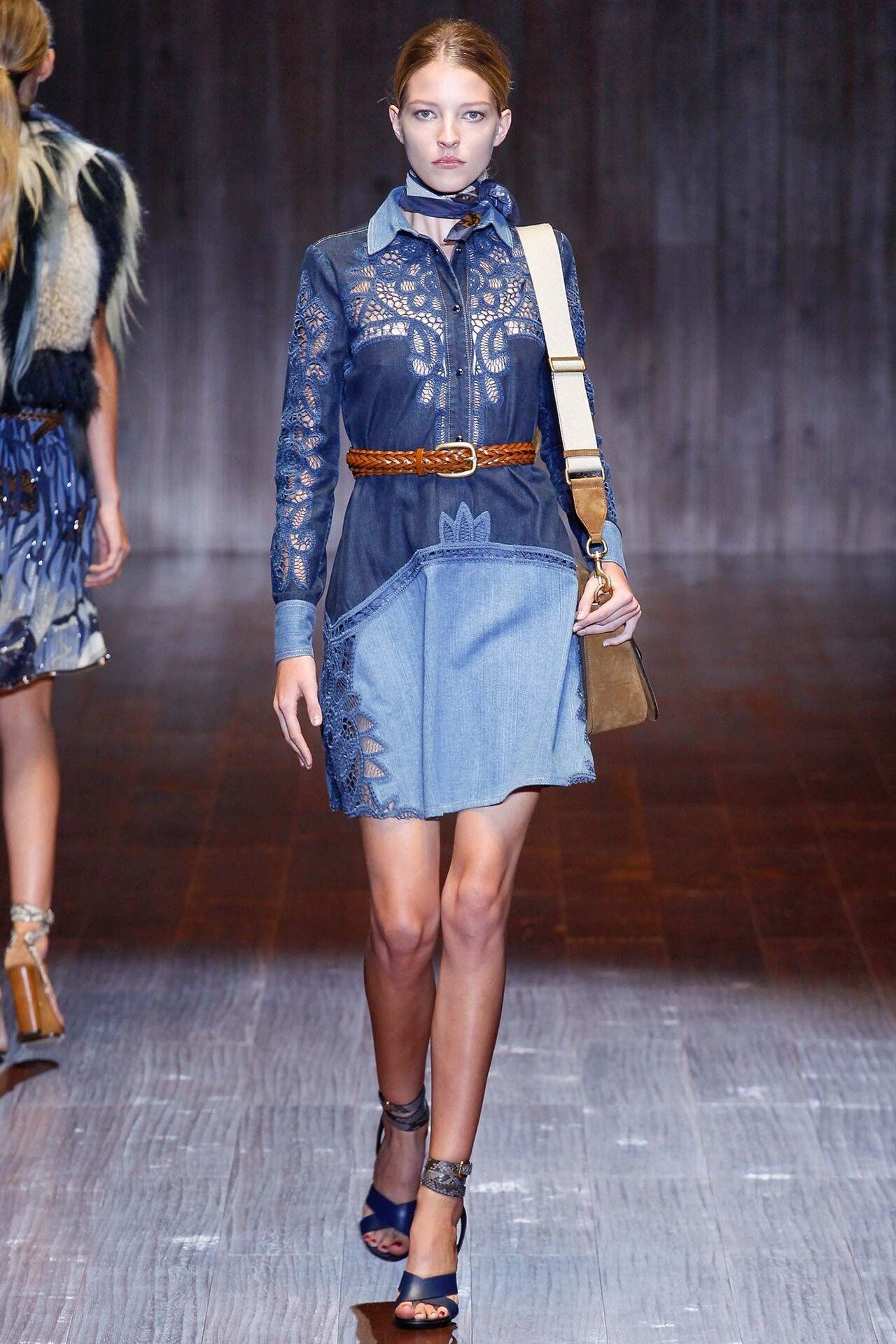 Gucci Gucci Runway Sleeveless Denim Dress Size M / US 6-8 / IT 42-44 - 1 Thumbnail