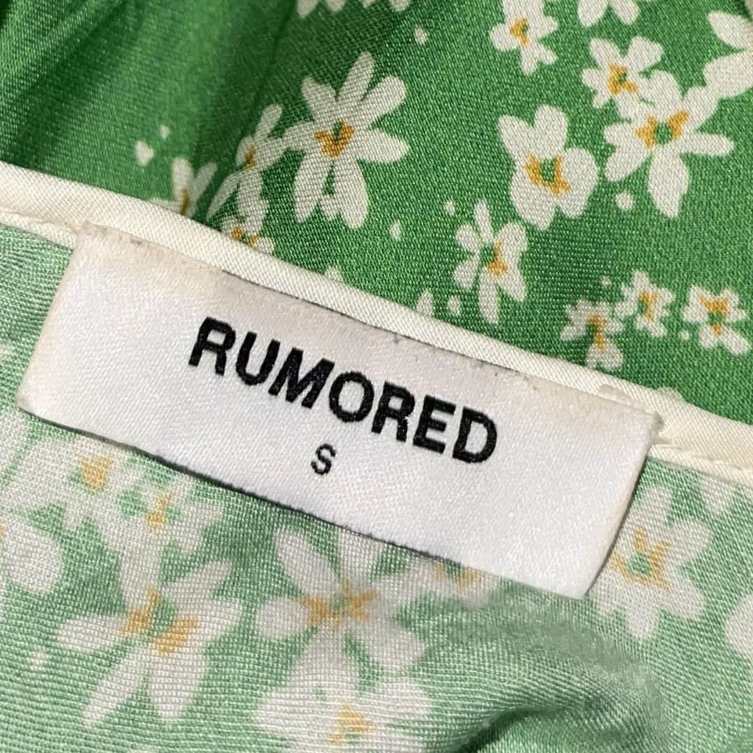 Other Rumored Daytona Green Ditsy Floral Maxi Dress Summer Boho Size S / US 4 / IT 40 - 5 Thumbnail
