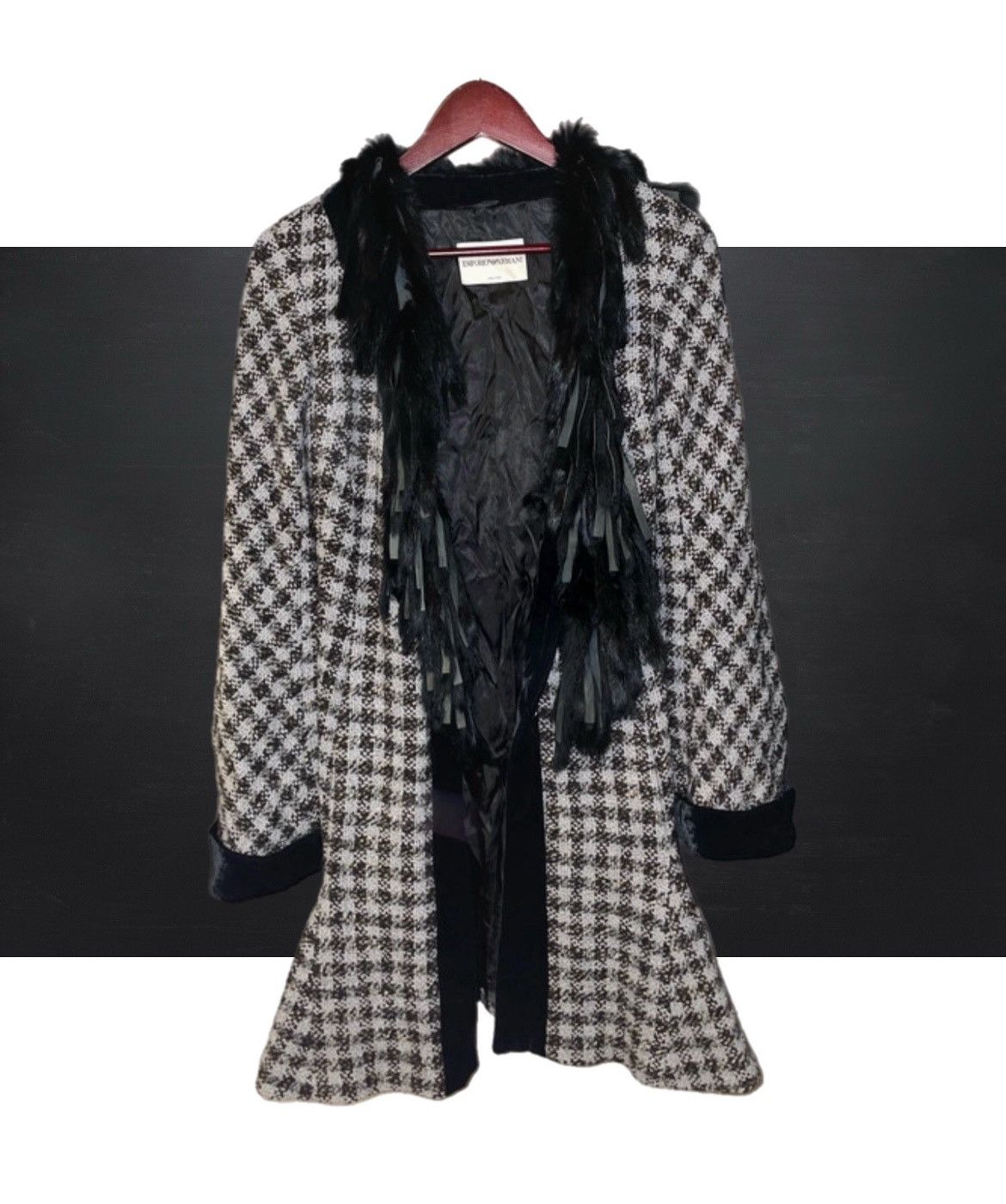 Emporio Armani Emporio Armani tweed and fur coat Size S / US 4 / IT 40 - 9 Thumbnail