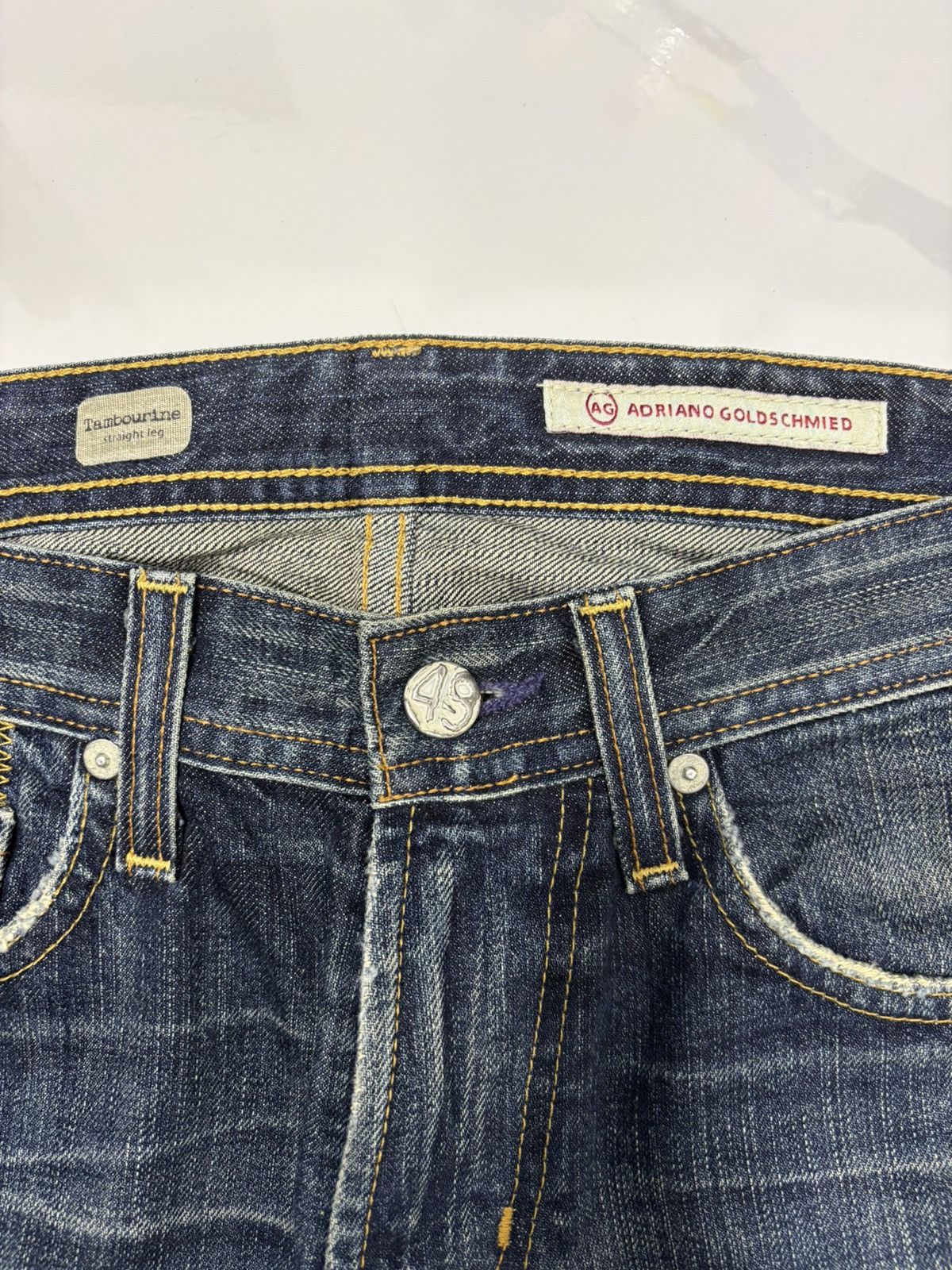 If Six Was Nine × Isamu Katayama Backlash OG🔥ADRIANO GOLDSCHMIED STRAIGHT LEG DISTRESSED DENIM JEANS Size US 32 / EU 48 - 9 Thumbnail