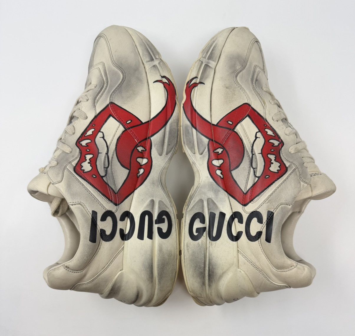 Gucci Gucci Rhyton Lips Leather Sneaker Size US 10.5 / EU 43-44 - 3 Thumbnail