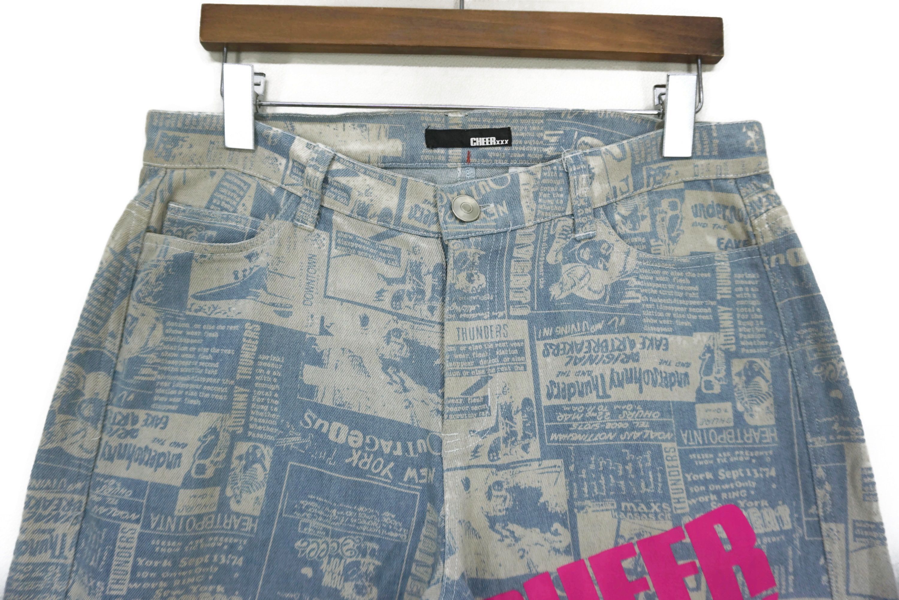 Japanese Brand Cheer XXX Jeans fit W33xL27.5 Full Print New York Dolls Size 30" / US 8 / IT 44 - 3 Thumbnail
