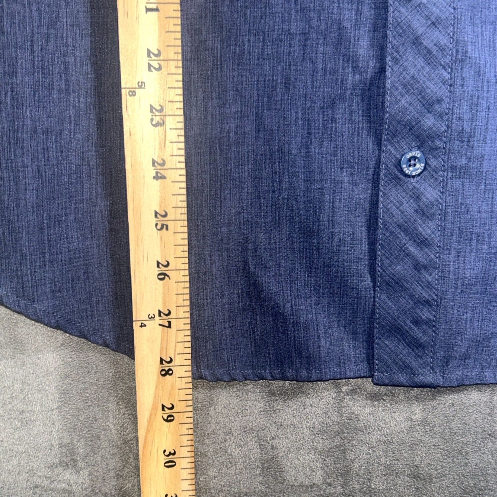 Orvis Orvis Button-Up Shirt Mens L Blue Outdoors Fishing Short Sleeve Hiking Regular Fit Pattern: Solid, Collared, Pocket, All Seasons, Travel, Casual Size US L / EU 52-54 / 3 - 5 Thumbnail