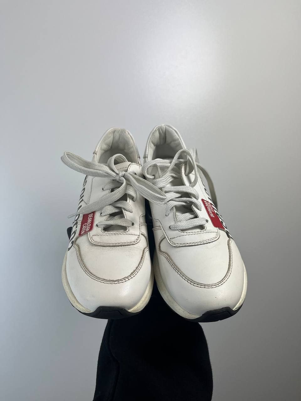 Dsquared2 Dsquared2 Dean & Dan Caten White Leather Sneakers Size 34 Size US 4 / IT 34 - 4 Thumbnail