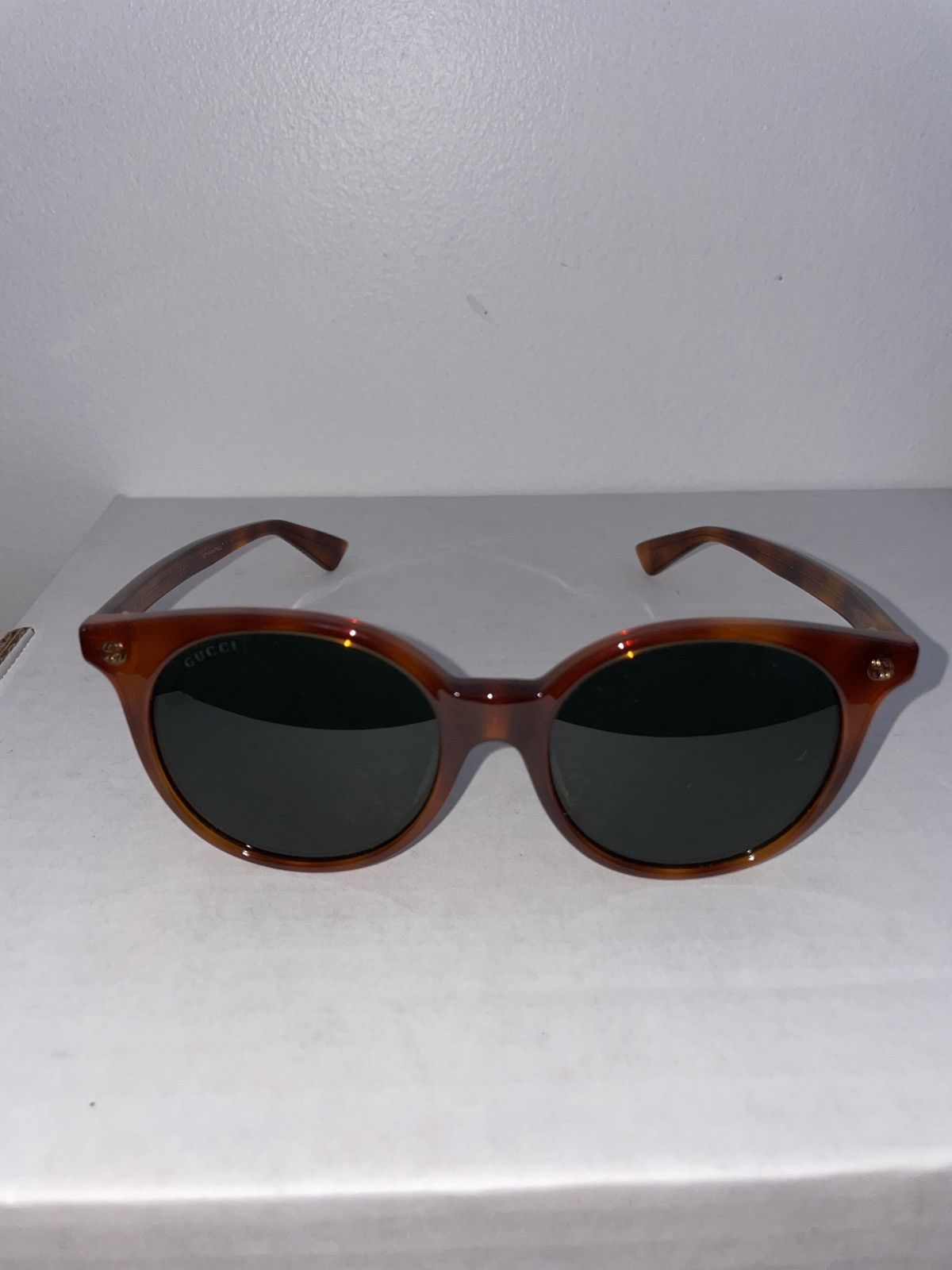 Gucci Gucci GG0091SA-002 Tortoise Brown Round Sunglasses Size ONE SIZE - 2 Thumbnail