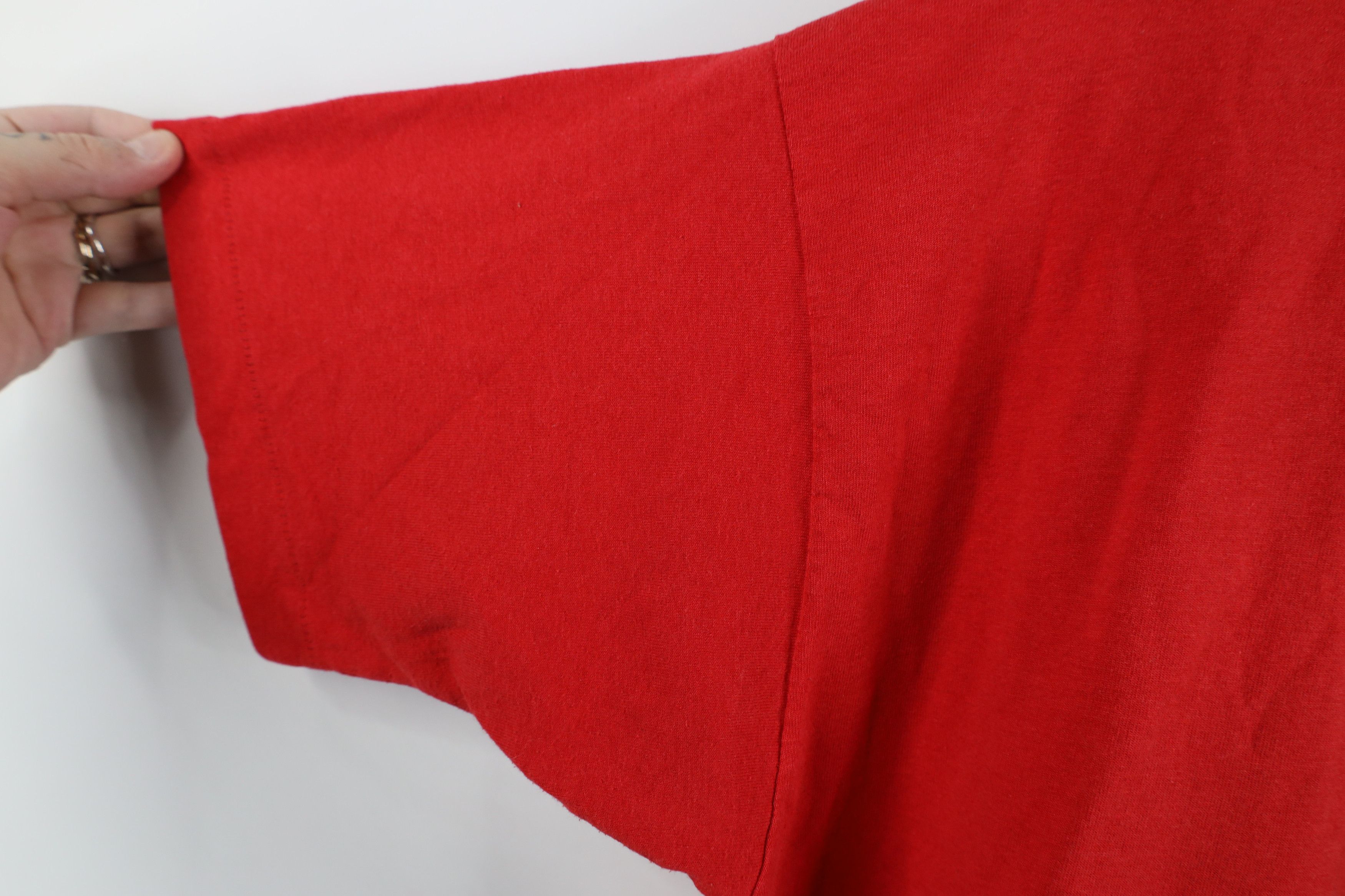 Vintage Vintage 90s Streetwear Blank Pocket T-Shirt Red USA Size US L / EU 52-54 / 3 - 6 Thumbnail