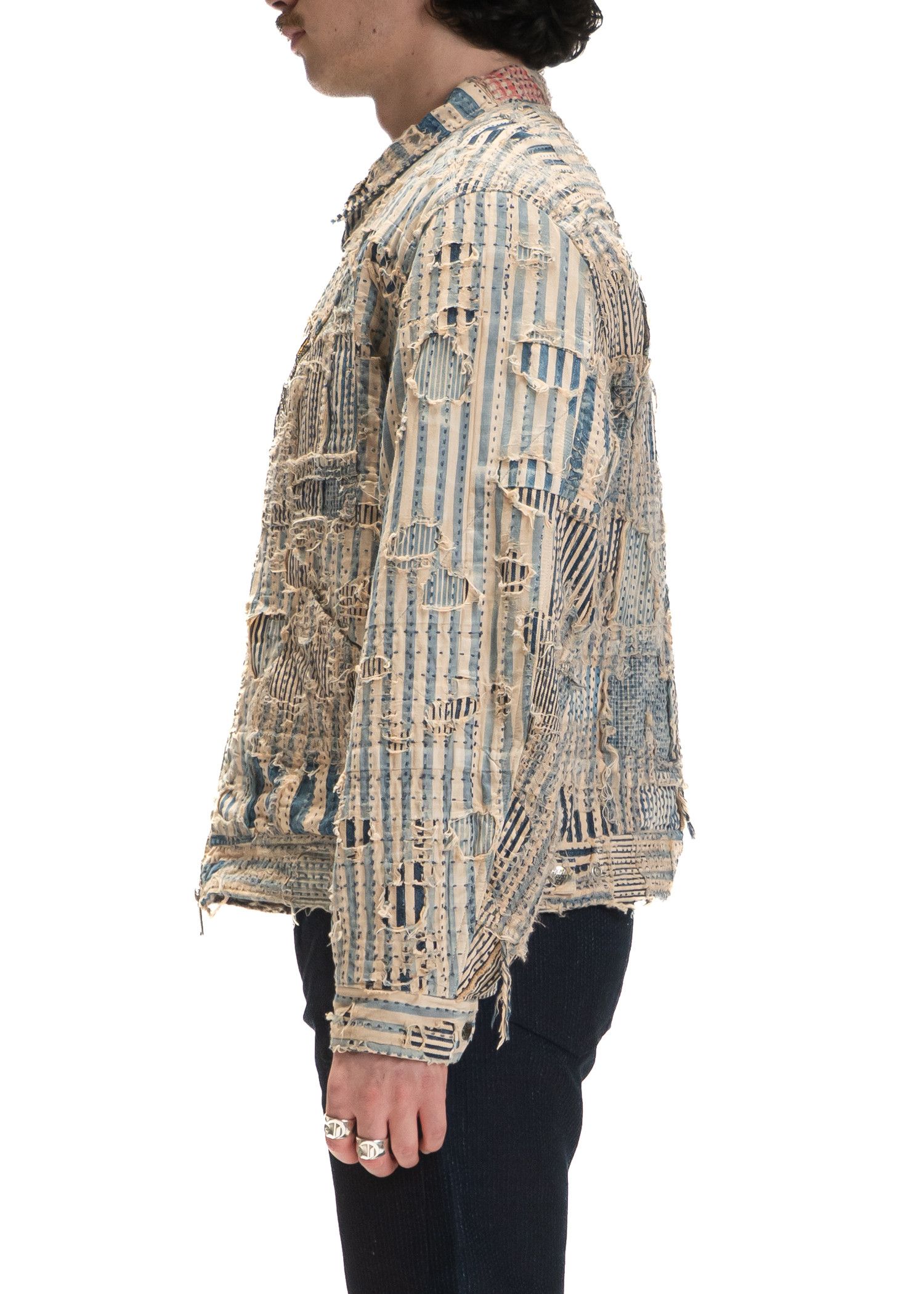 Kapital Kountry Liberty Stripe Boro Drizzler Zip Jacket Size US M / EU 48-50 / 2 - 3 Thumbnail