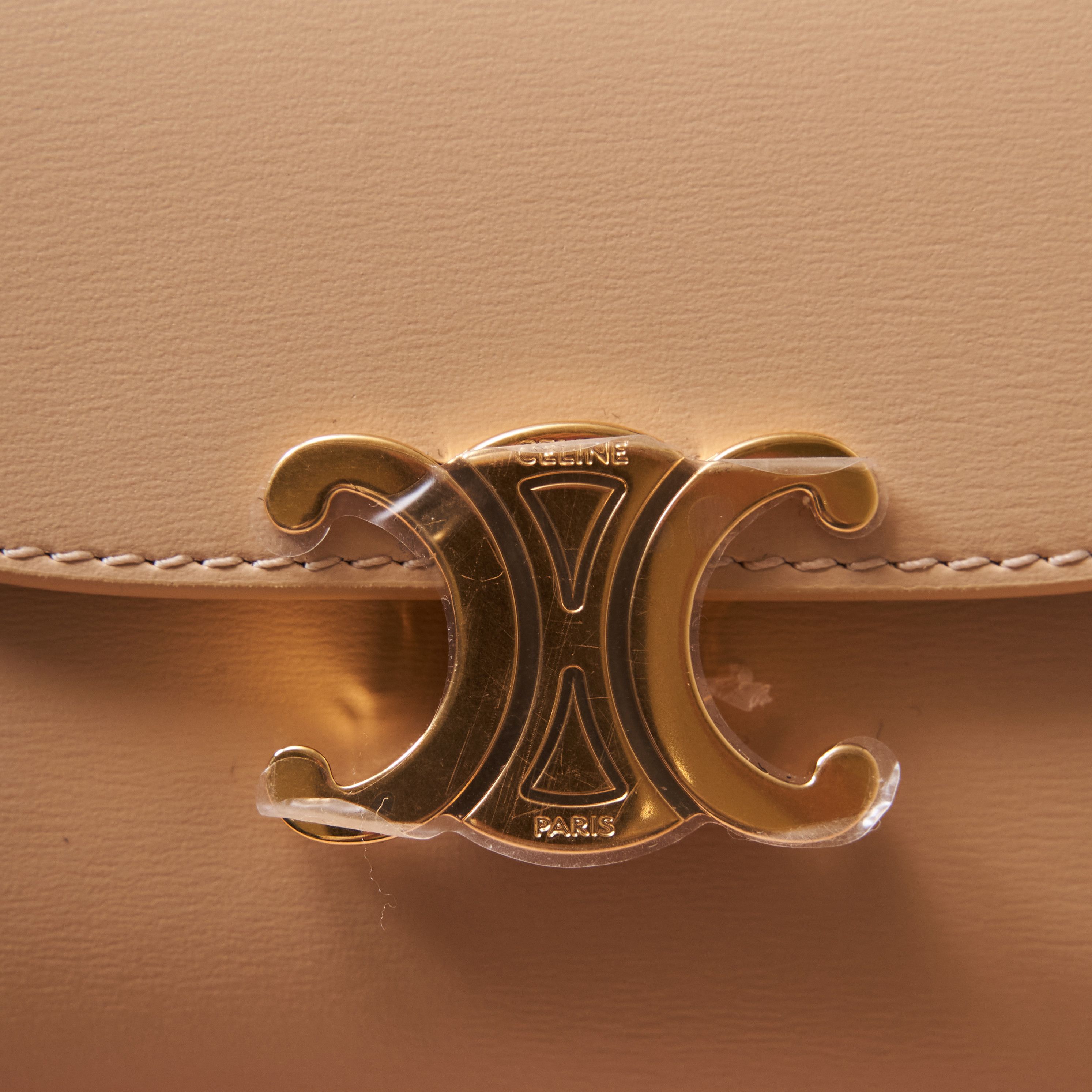 Celine CELINE Small Wallet Triomphe In Shiny Calfskin BEIGE Size ONE SIZE - 2 Thumbnail