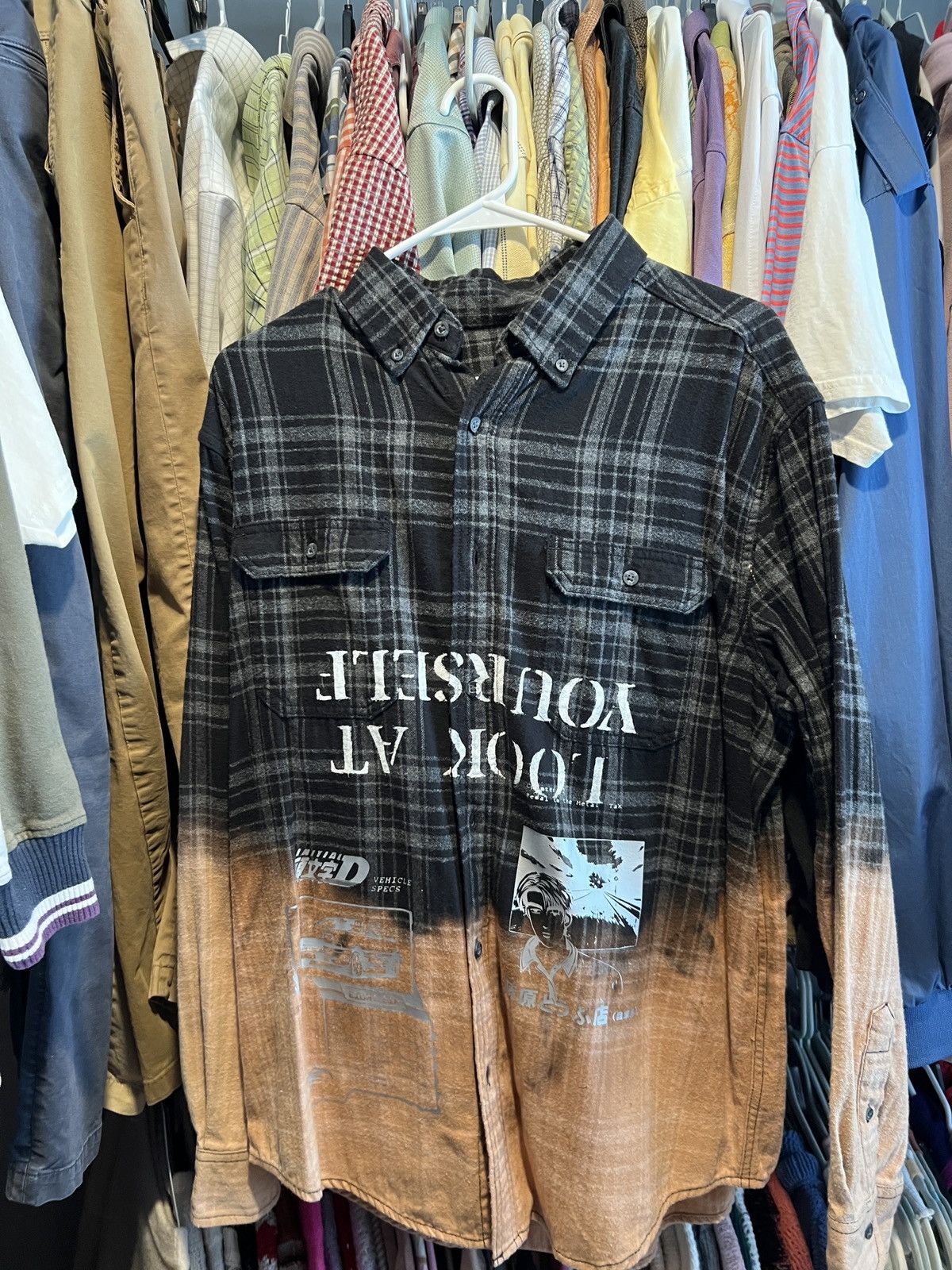 Other Can’t Look/Look at Yourself Takumi Bleached Flannel Size US L / EU 52-54 / 3 - 1 Thumbnail