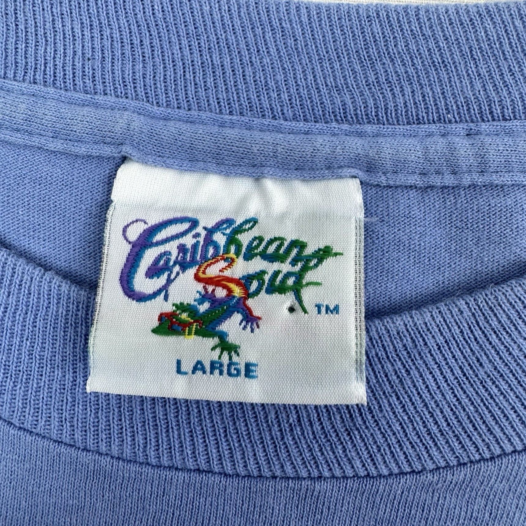 Vintage VINTAGE Caribbean Soul T-Shirt Men L Blue 90s Beach Tropical Crew Neck Short Sleeve Graphic Print Vintage: Yes Mens Size US L / EU 52-54 / 3 - 6 Thumbnail