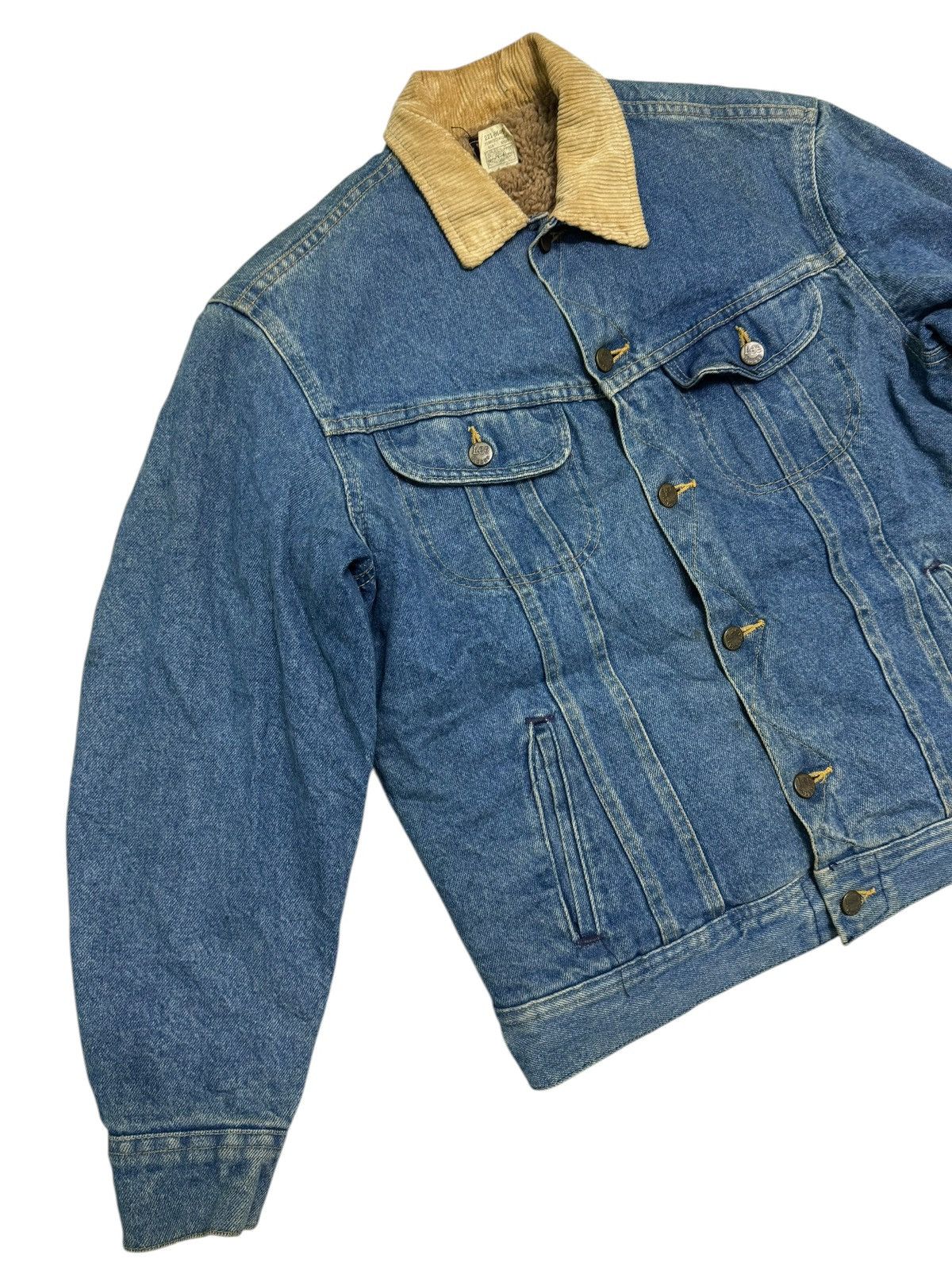 Lee Vintage Distressed Lee Raiders Sherpa Denim Jacket Size US S / EU 44-46 / 1 - 5 Thumbnail