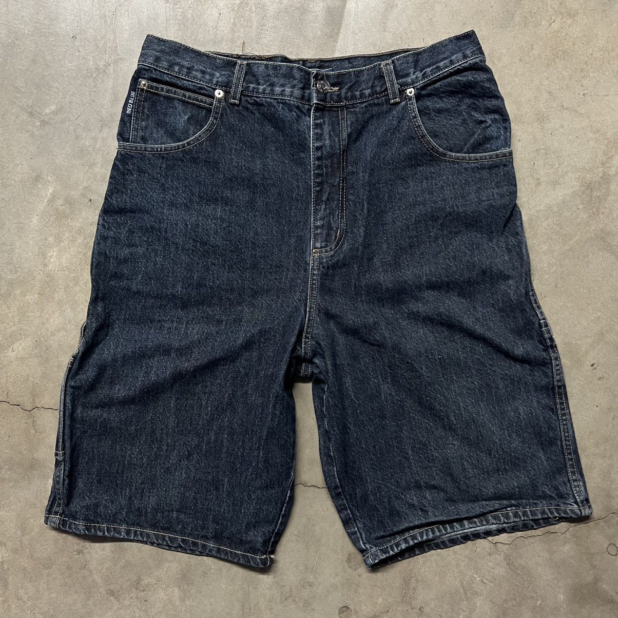 Anchor Blue × Southpole × Vintage Vintage Y2K Neo Blue 🇺🇸 BAGGY Denim Jean Shorts Size US 34 / EU 50 - 4 Thumbnail