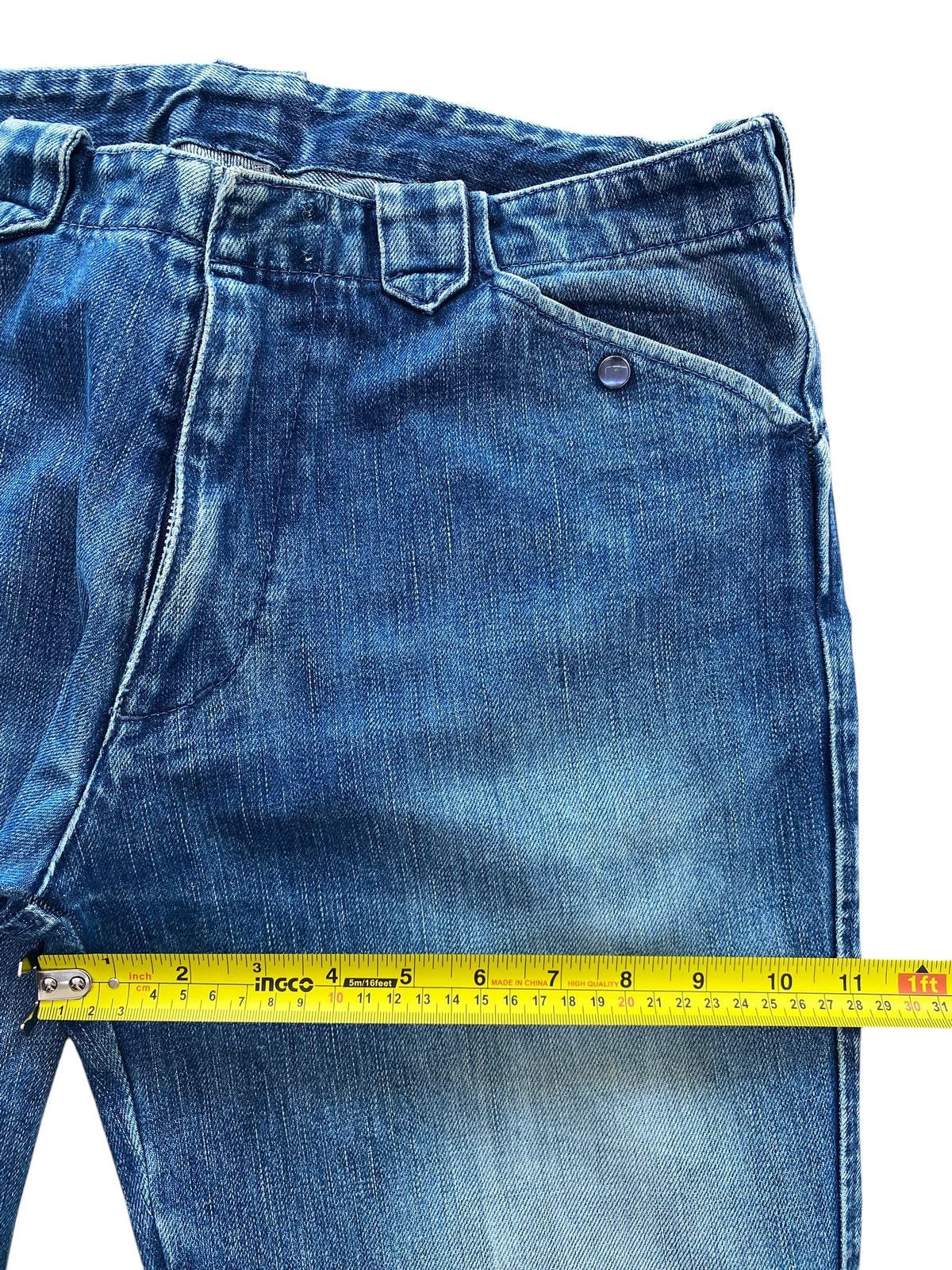 United Arrows United Arrow Faded Blue Wash Straight Leg Style Jeans Size US 31 - 7 Thumbnail
