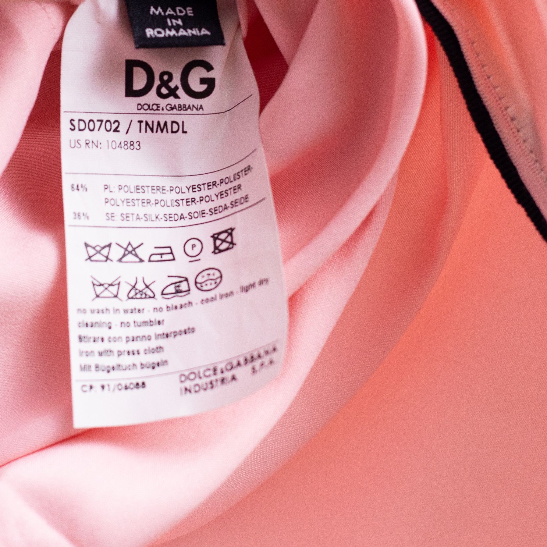 Dolce & Gabbana DOLCE & GABBANA Pink Satin Cocktail Dress Sleeveless Size 38 Size XS / US 0-2 / IT 36-38 - 6 Thumbnail