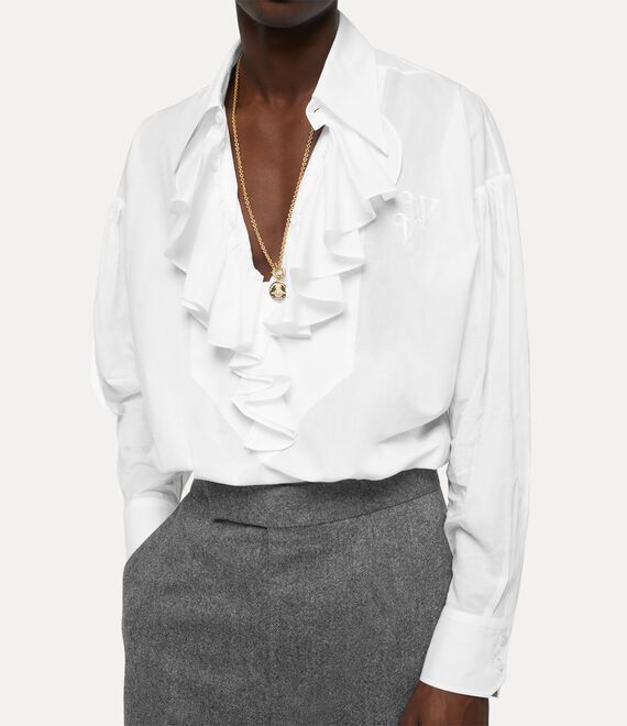 Vivienne Westwood o1f1d3z0525 Frill Shirt in White Size US M / EU 48-50 / 2 - 5 Thumbnail